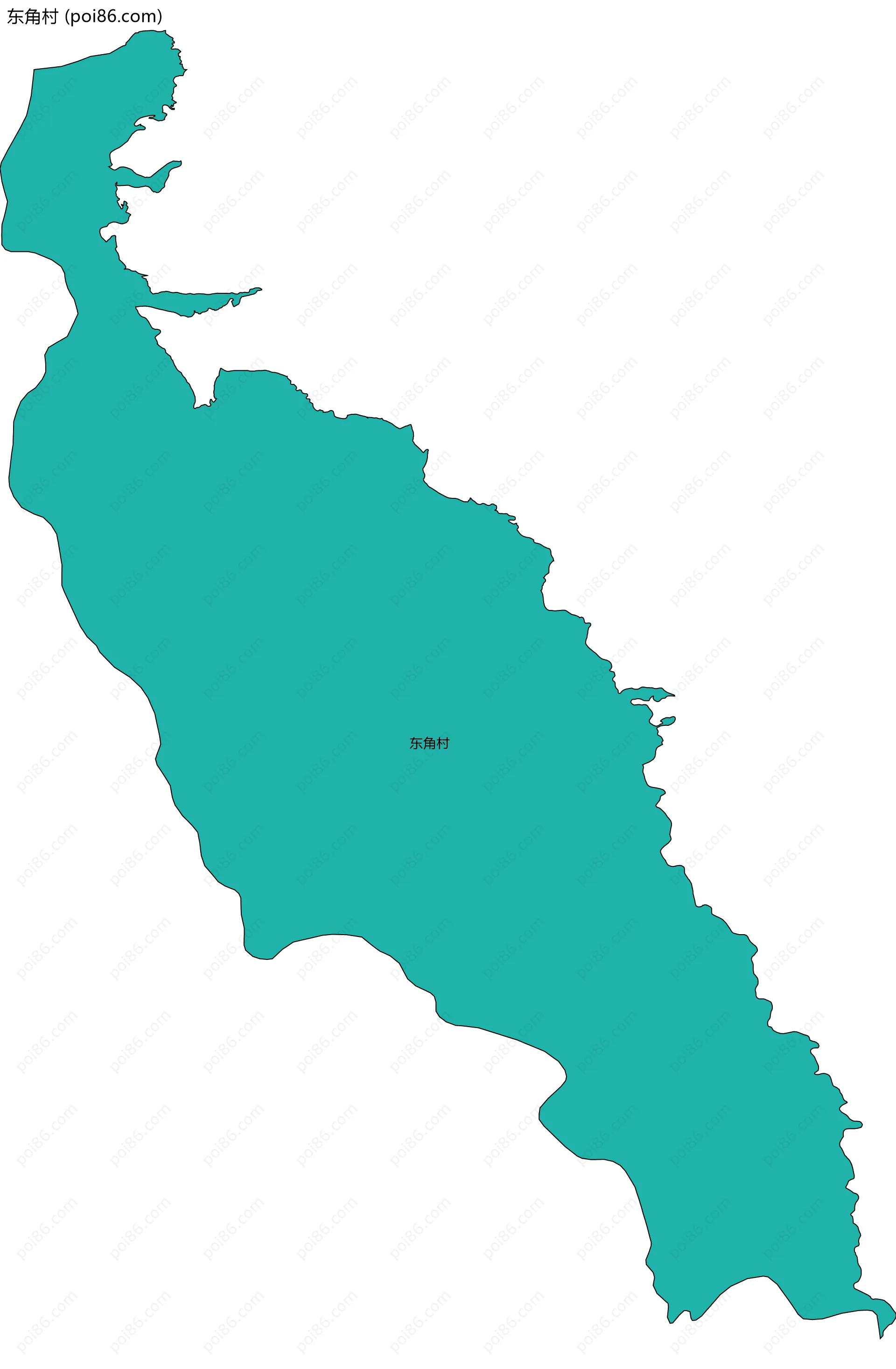 东角村边界地图