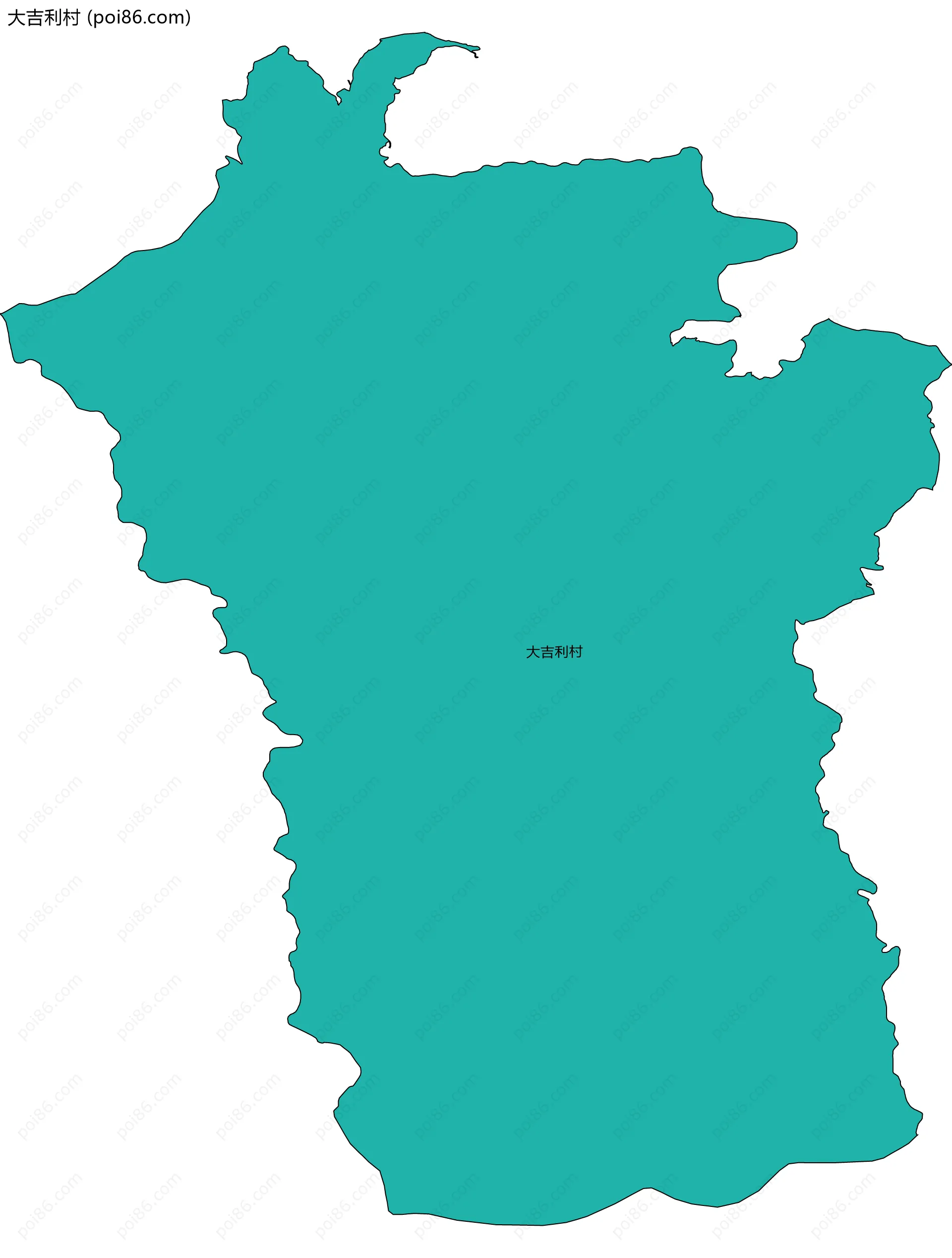 大吉利村边界地图