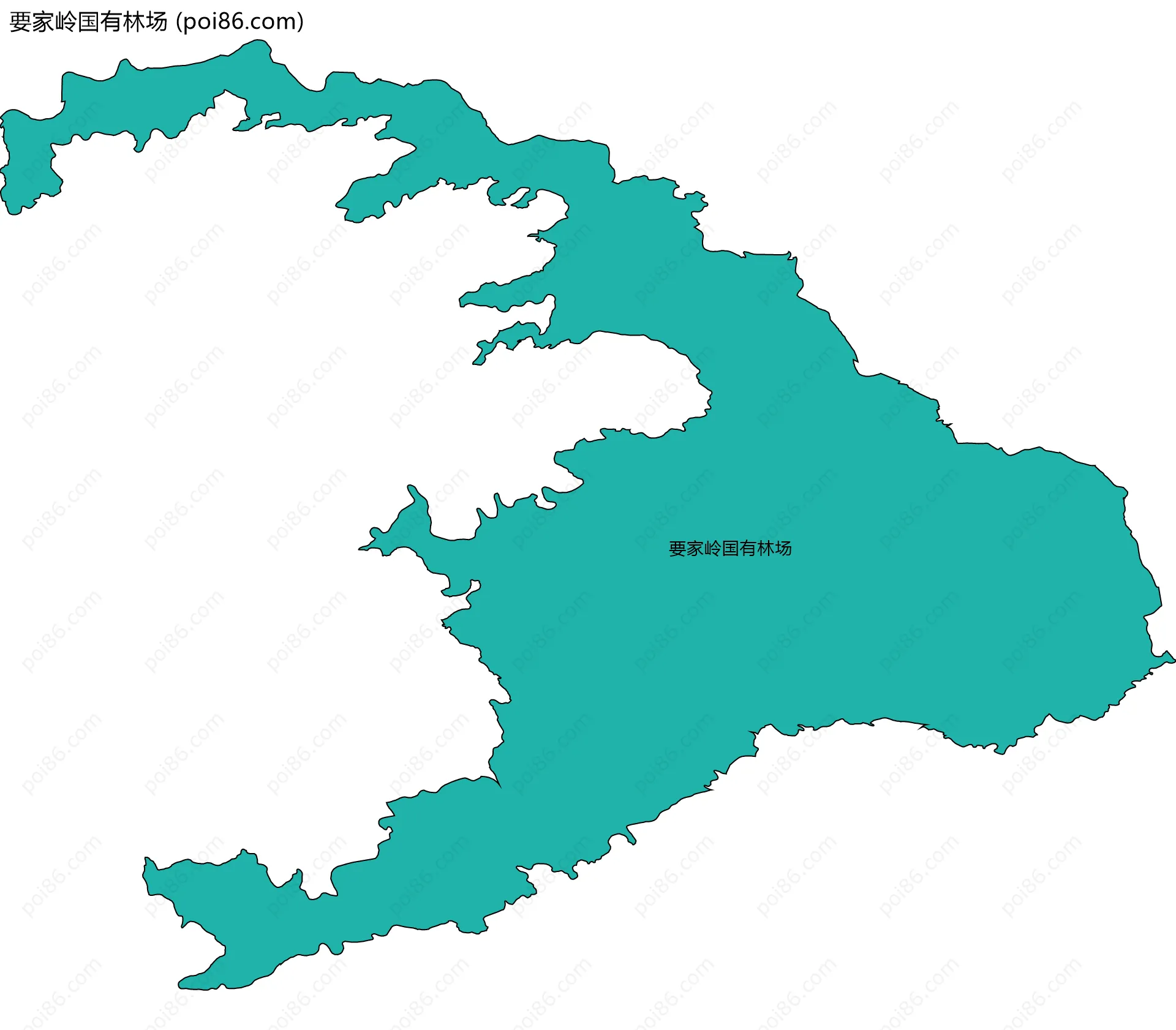 要家岭国有林场边界地图