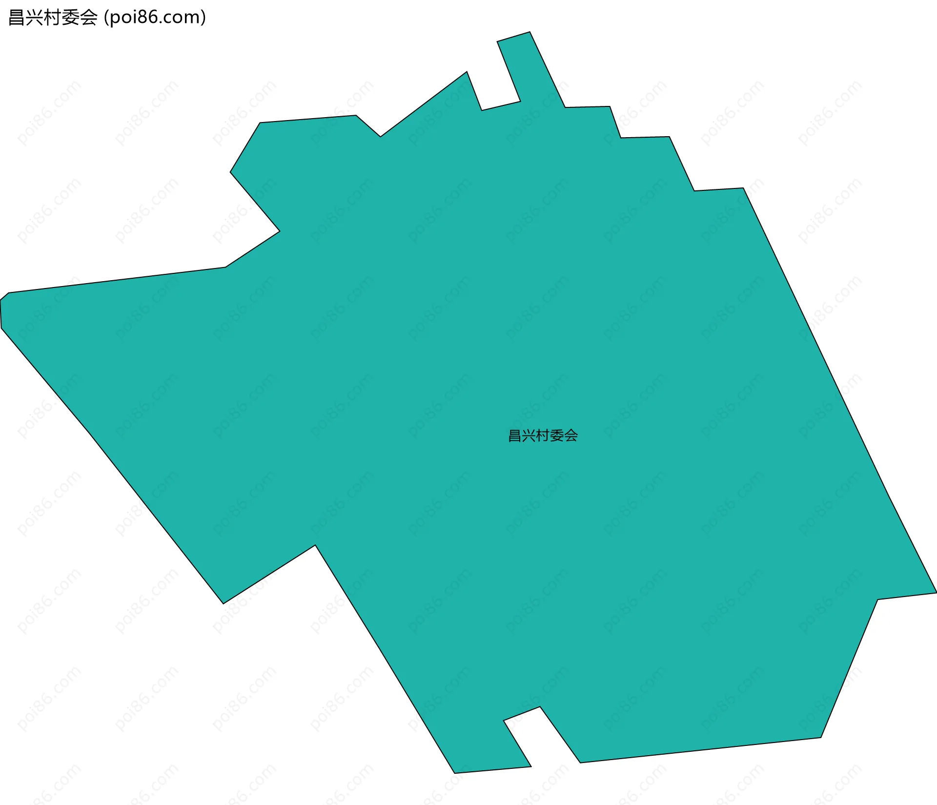 昌兴村委会边界地图