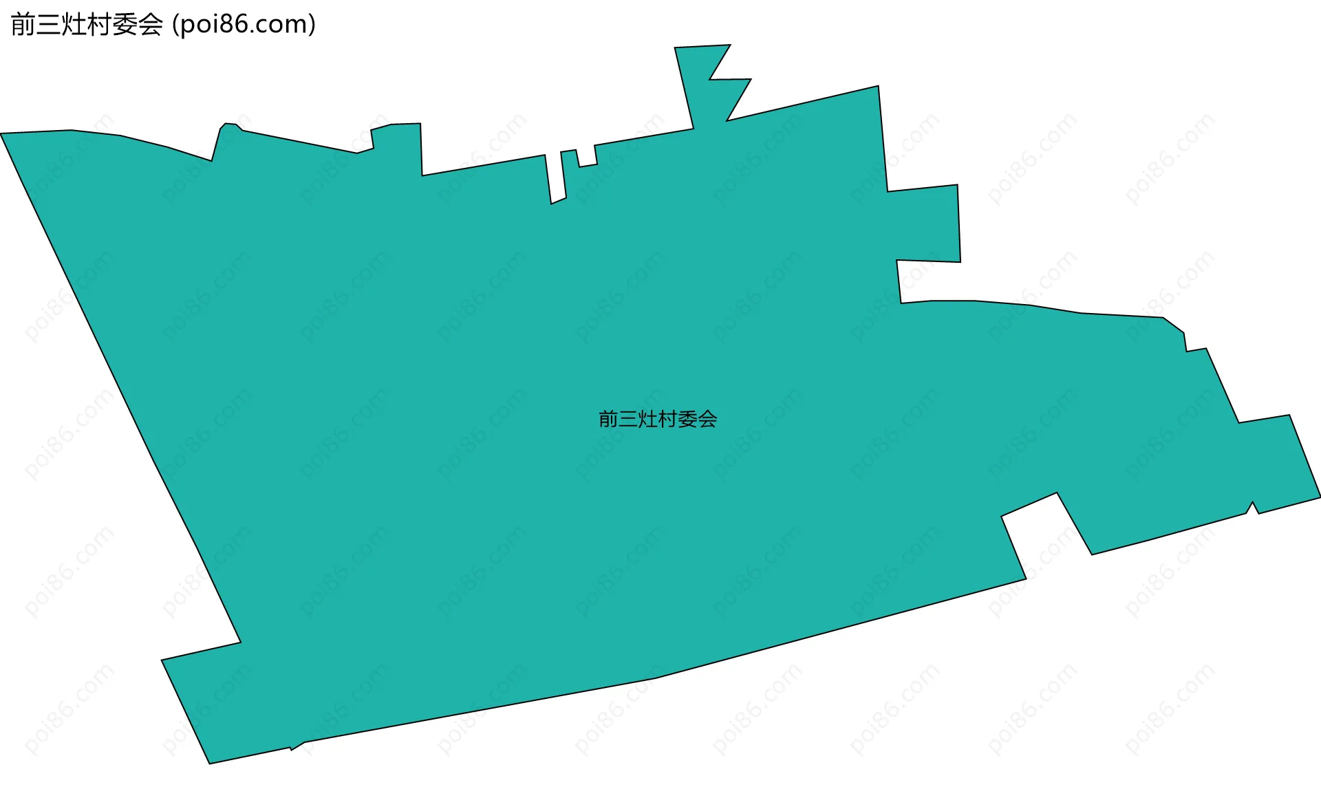 前三灶村委会边界地图