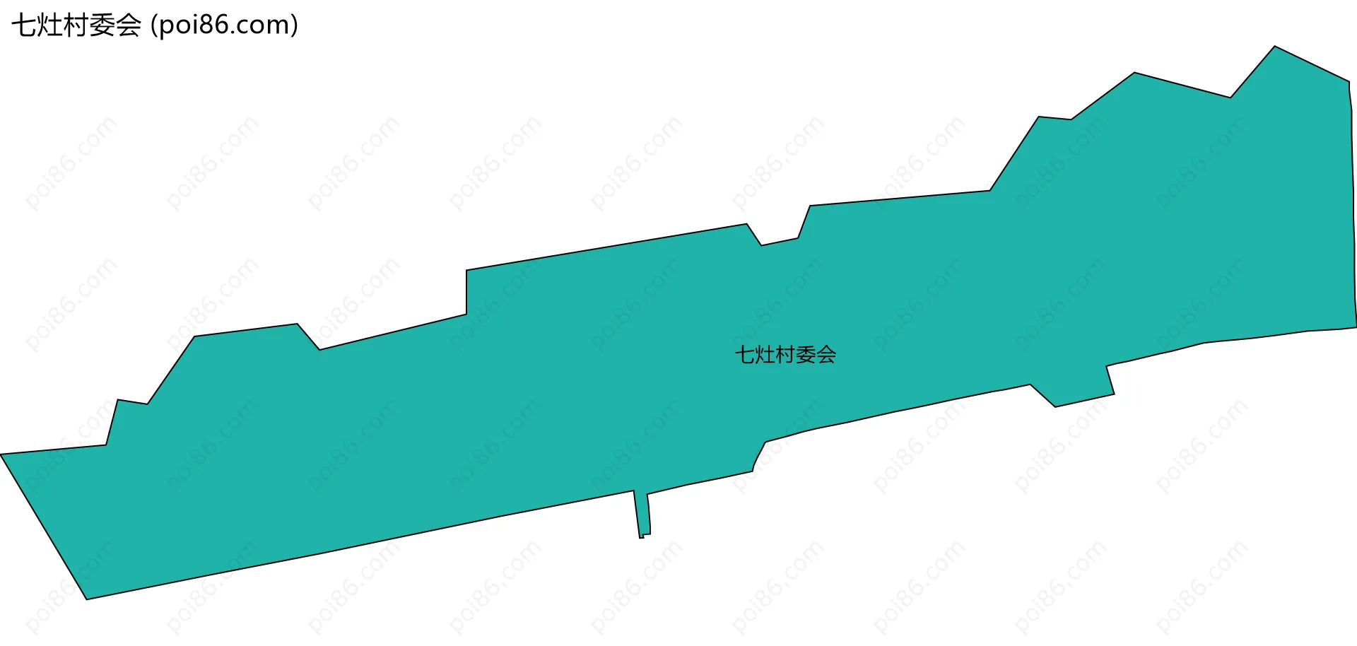 七灶村委会边界地图