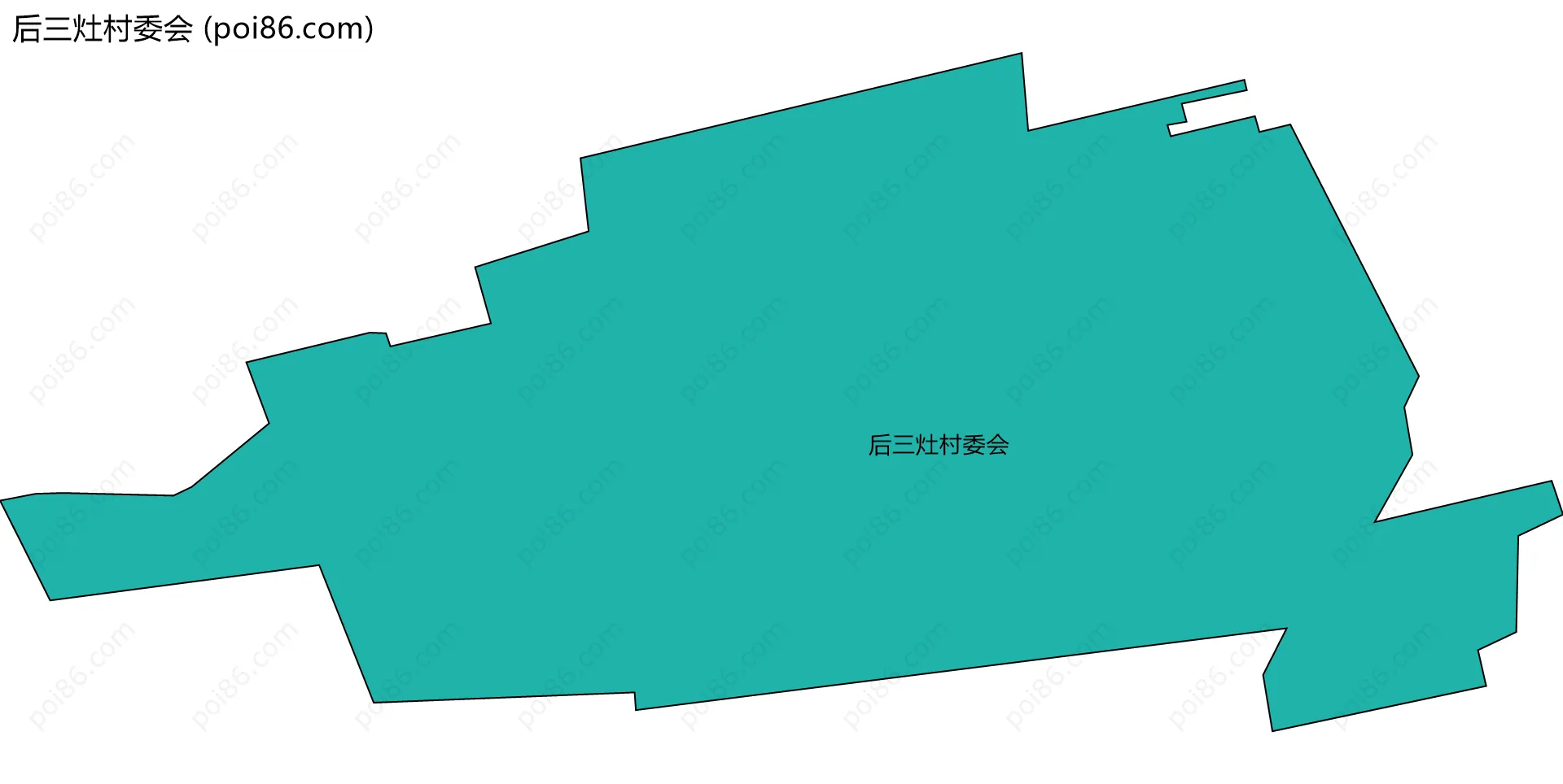 后三灶村委会边界地图