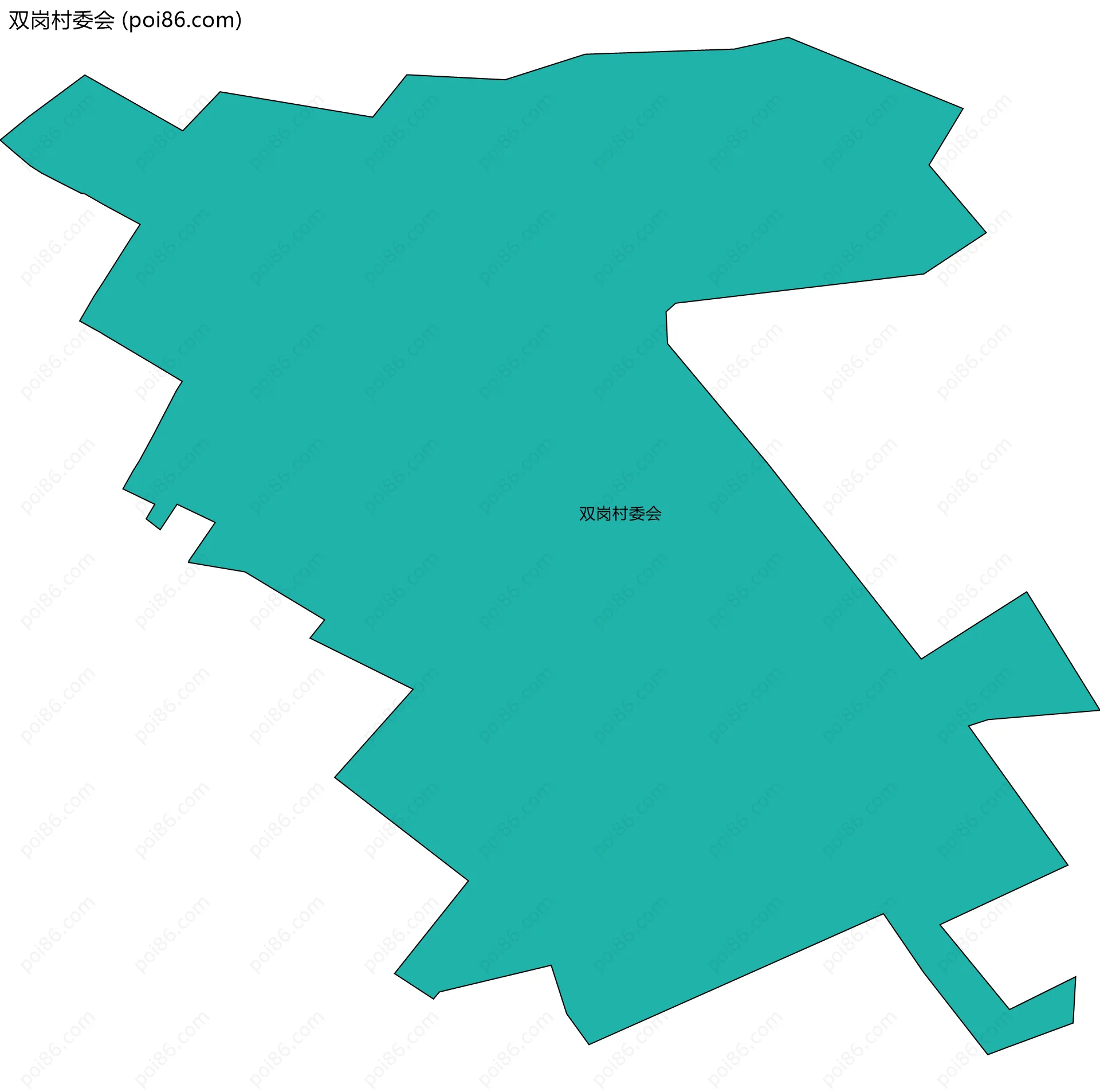 双岗村委会边界地图