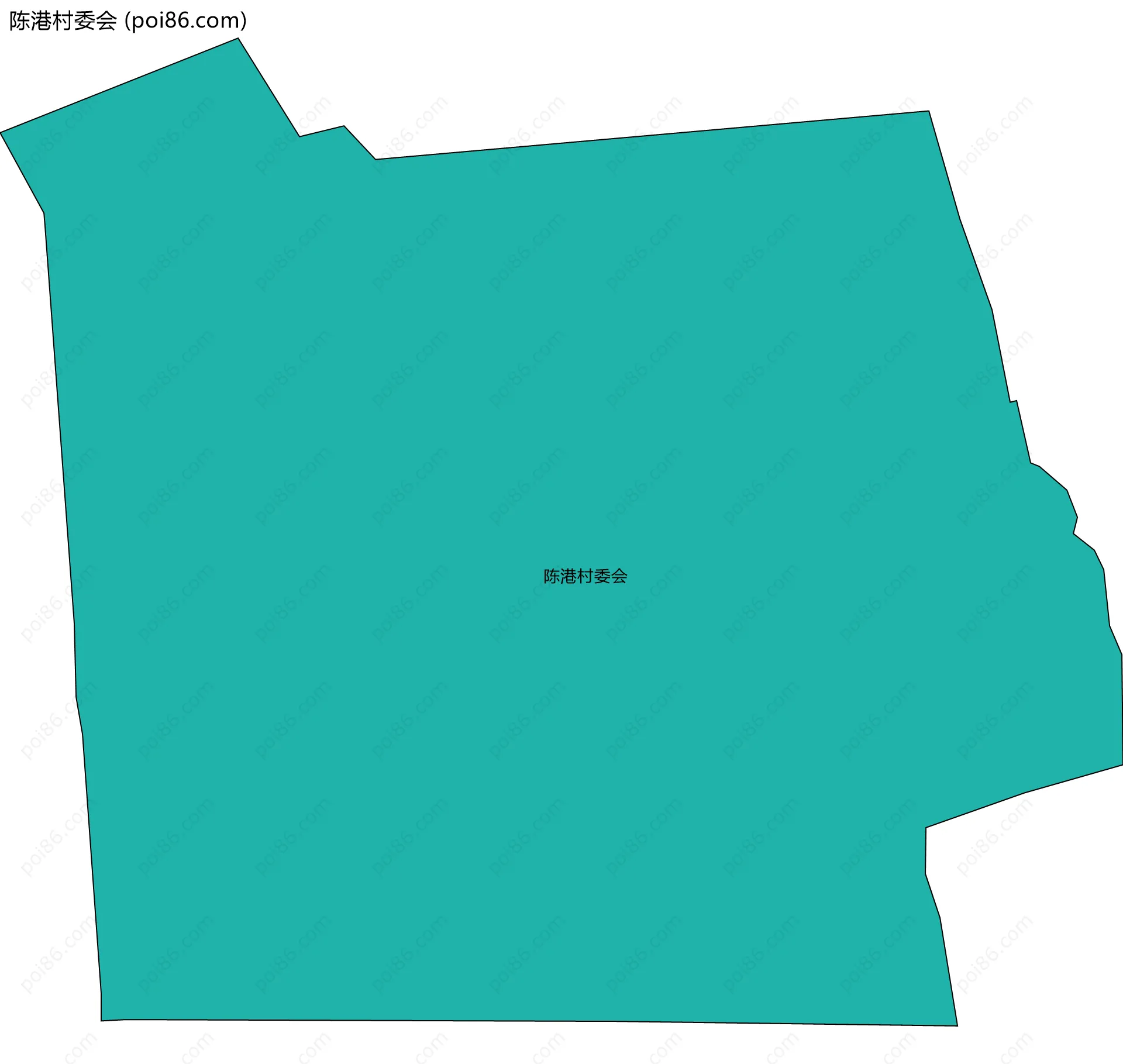陈港村委会边界地图