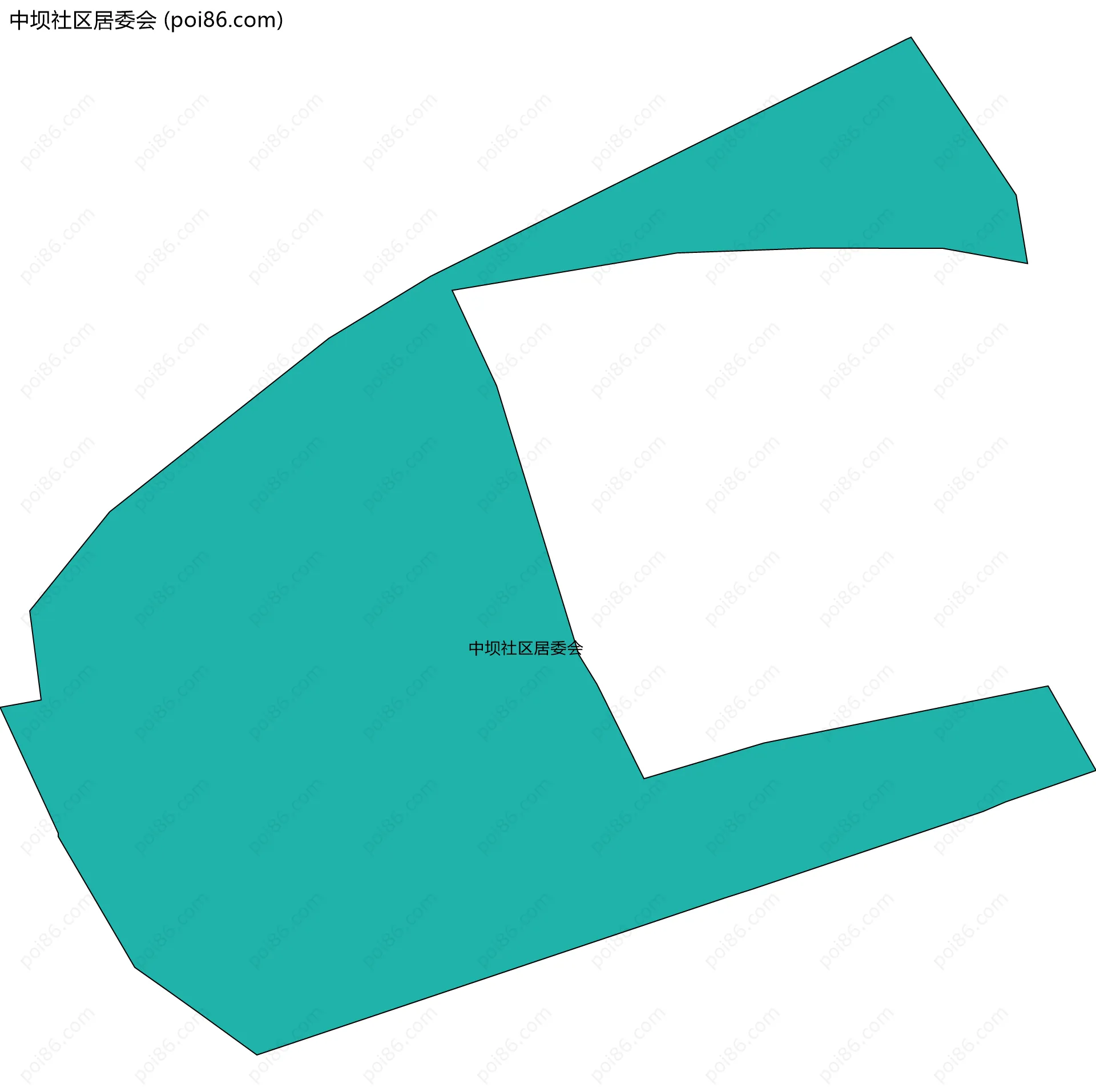 中坝社区居委会边界地图