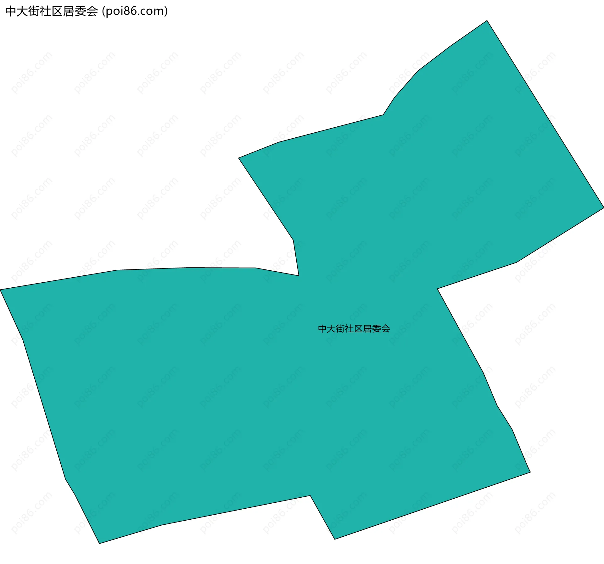 中大街社区居委会边界地图