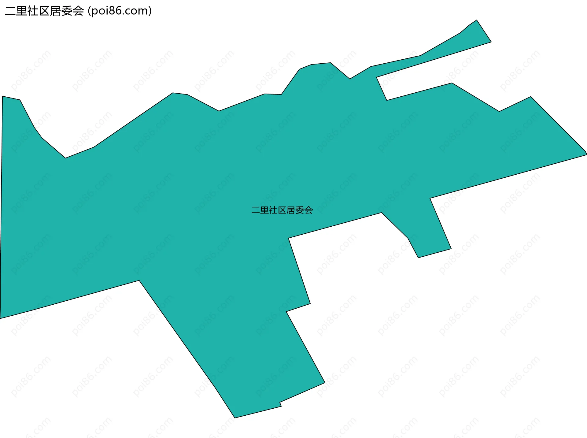 二里社区居委会边界地图
