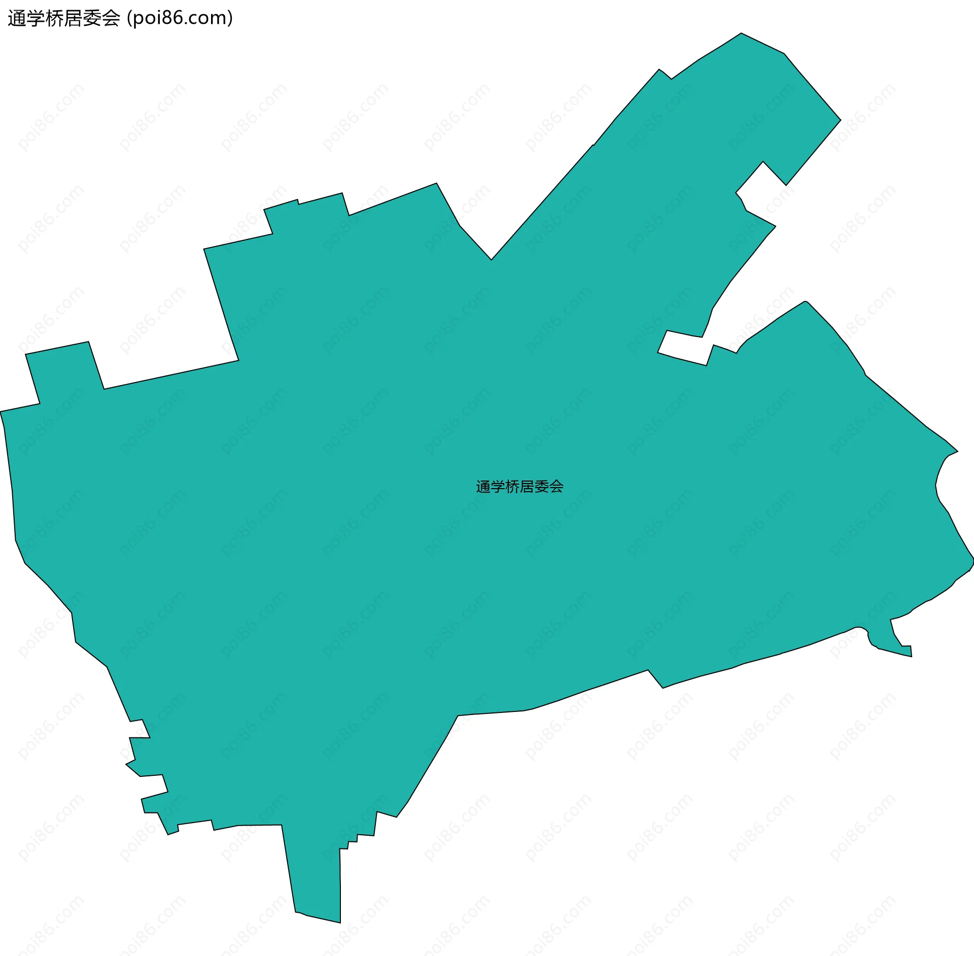 通学桥居委会边界地图