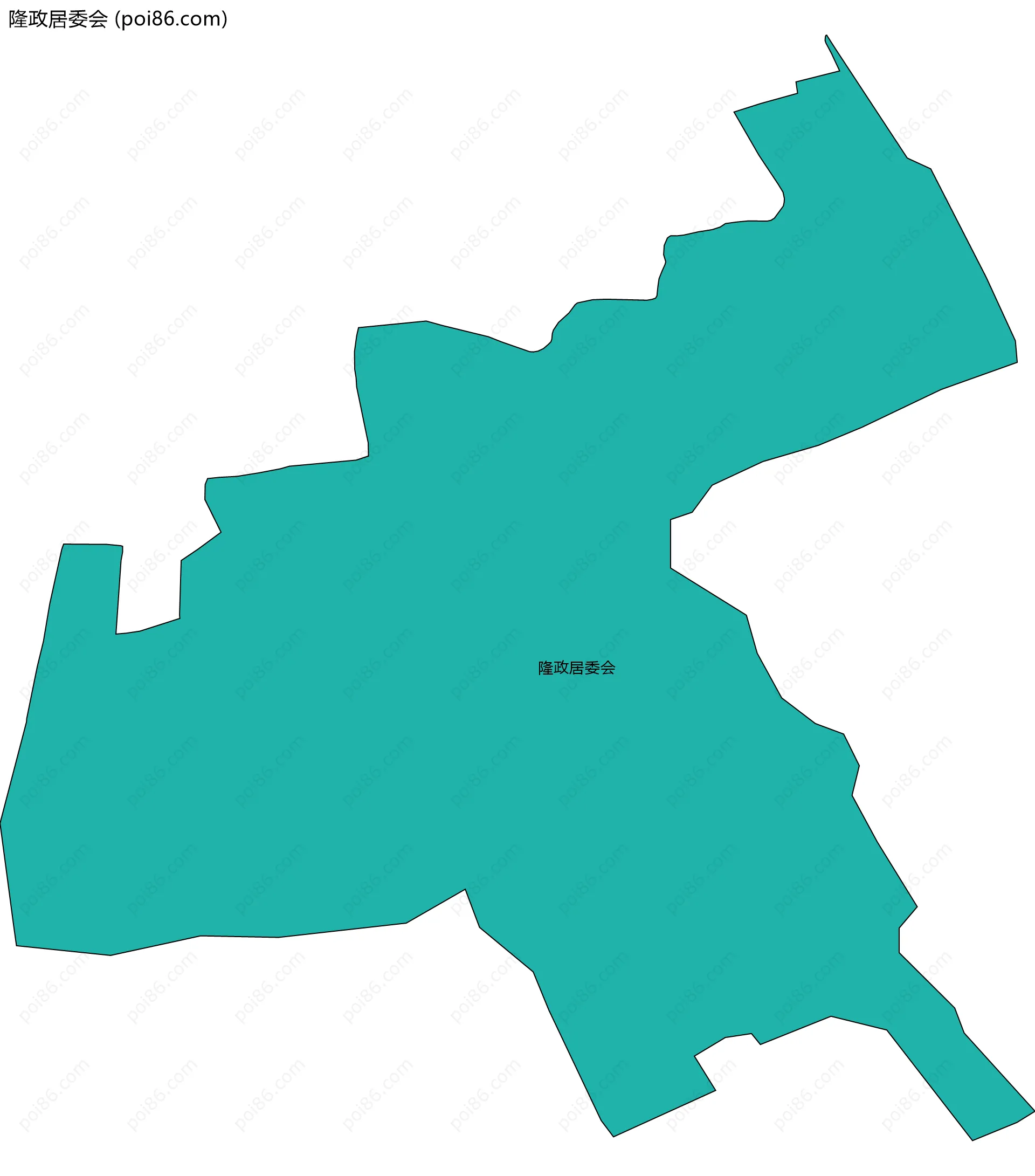 隆政居委会边界地图