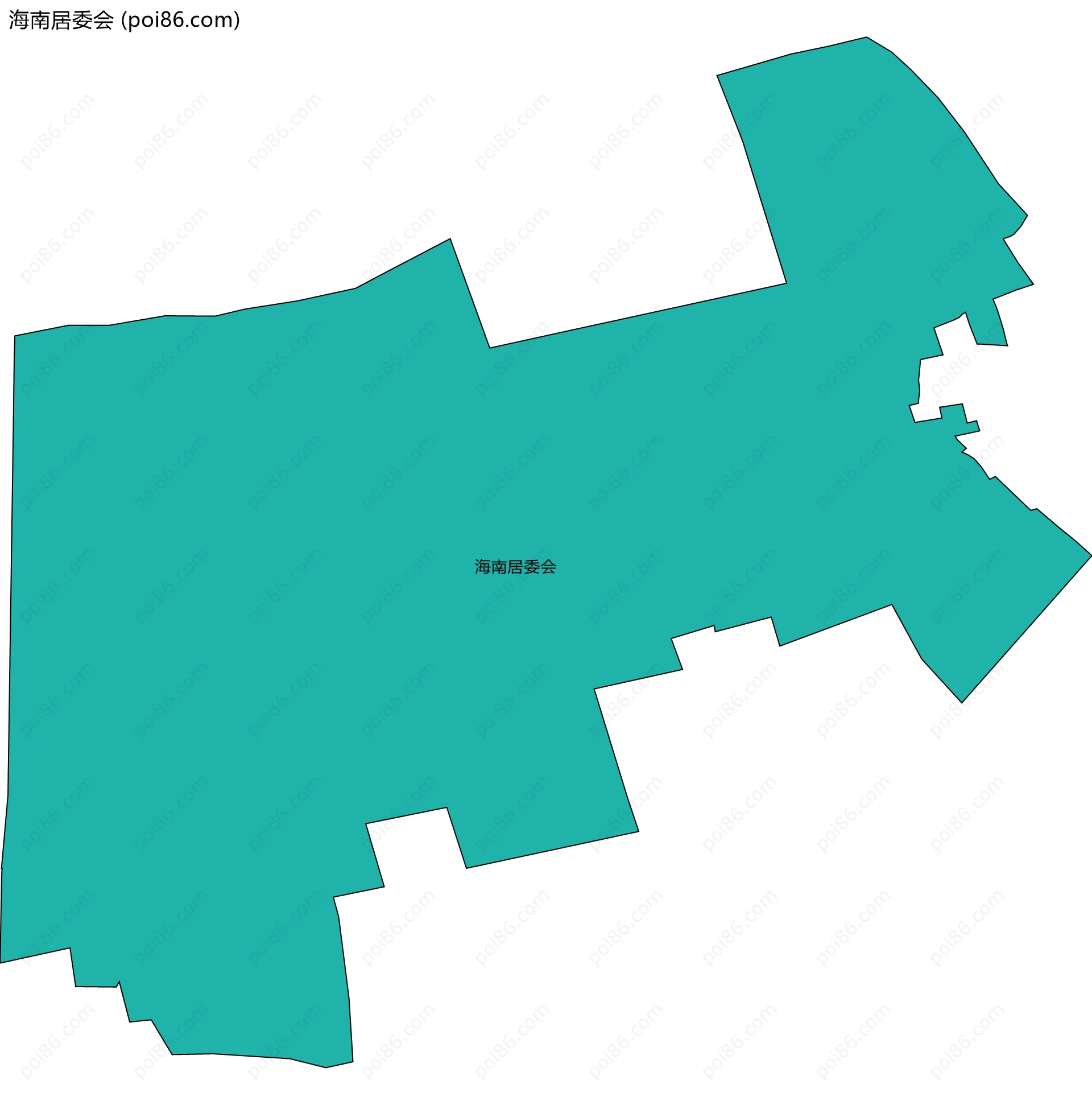 海南居委会边界地图