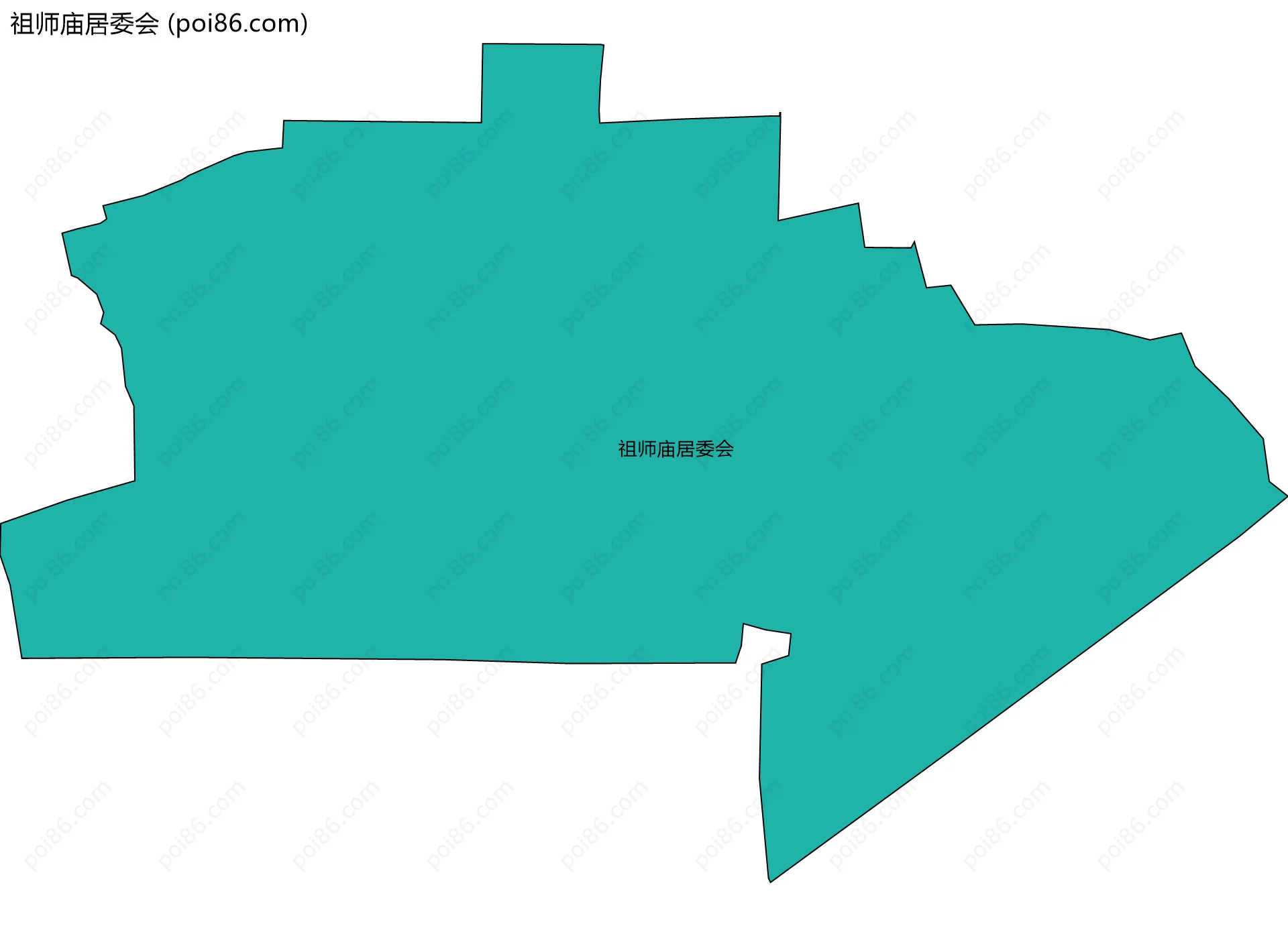 祖师庙居委会边界地图
