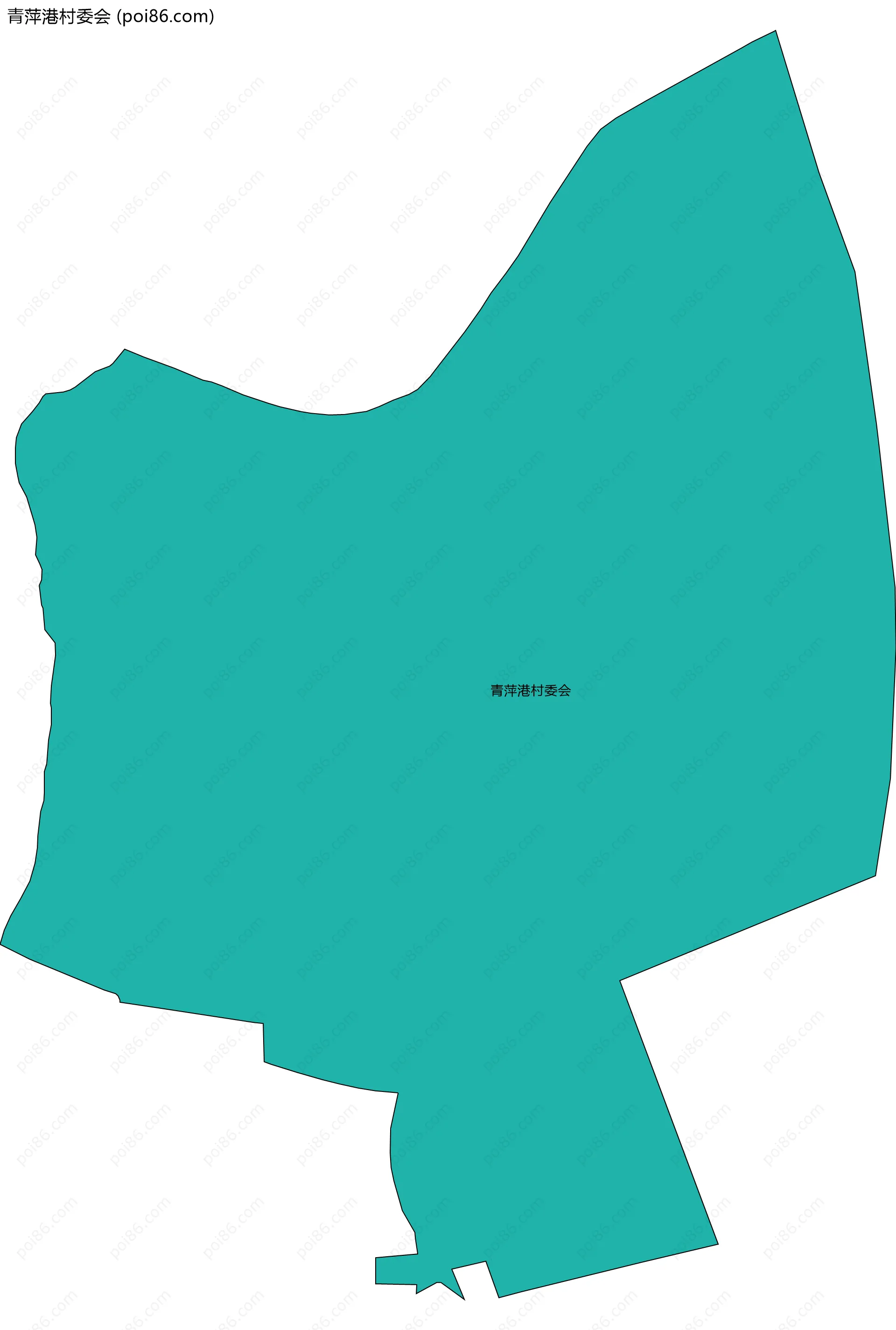 青萍港村委会边界地图