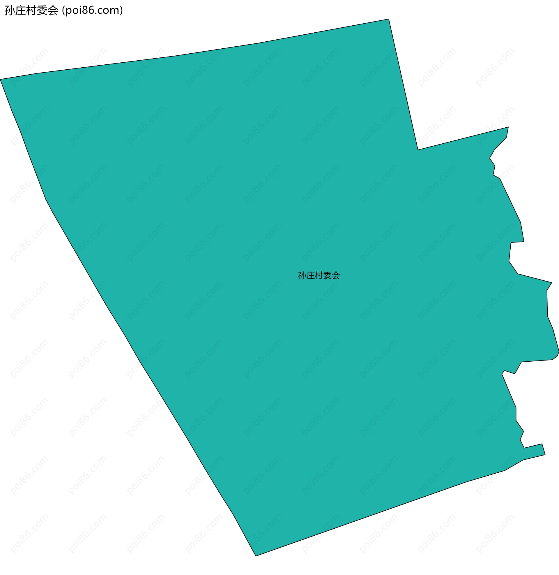 孙庄村委会边界地图