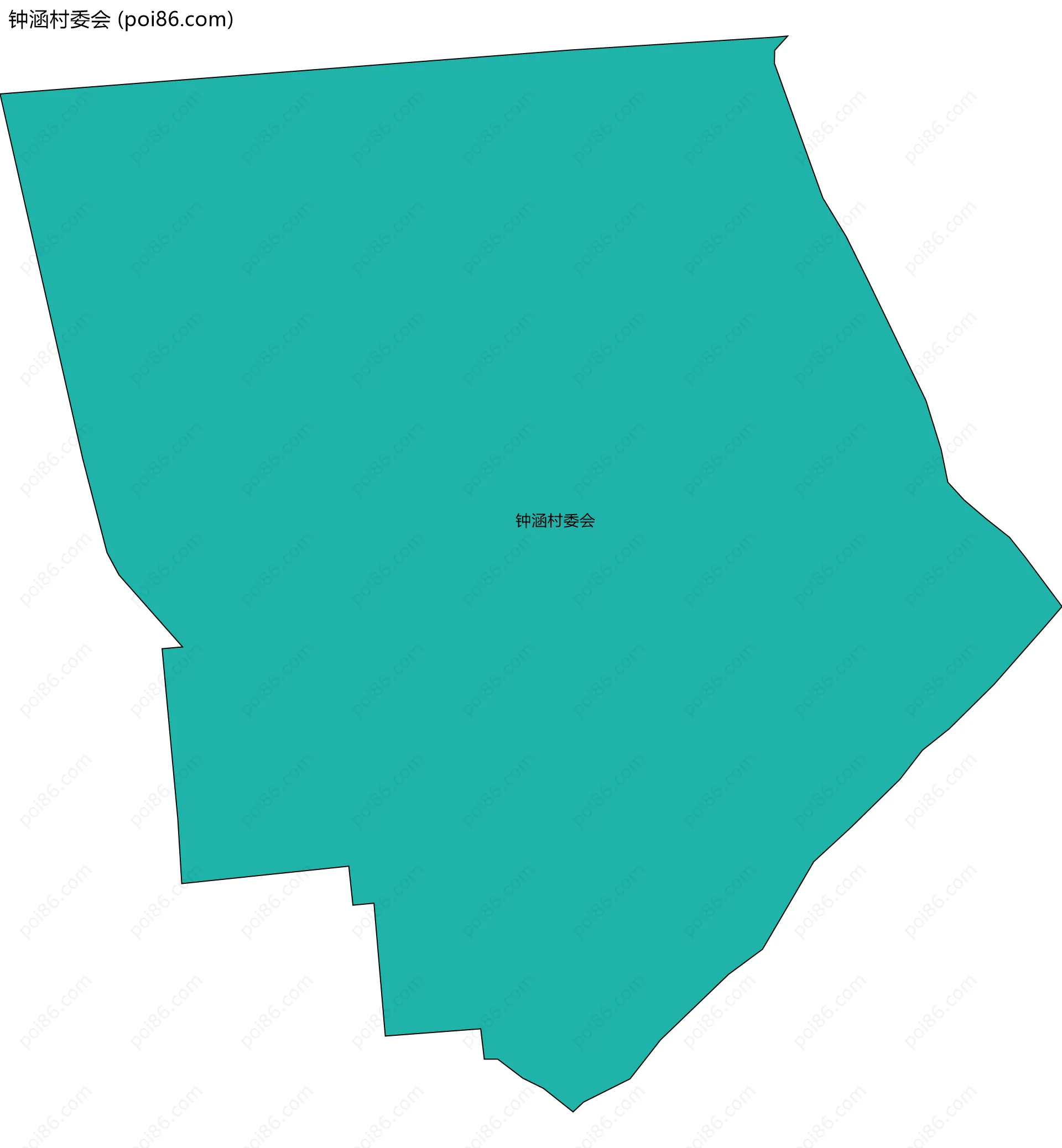 钟涵村委会边界地图