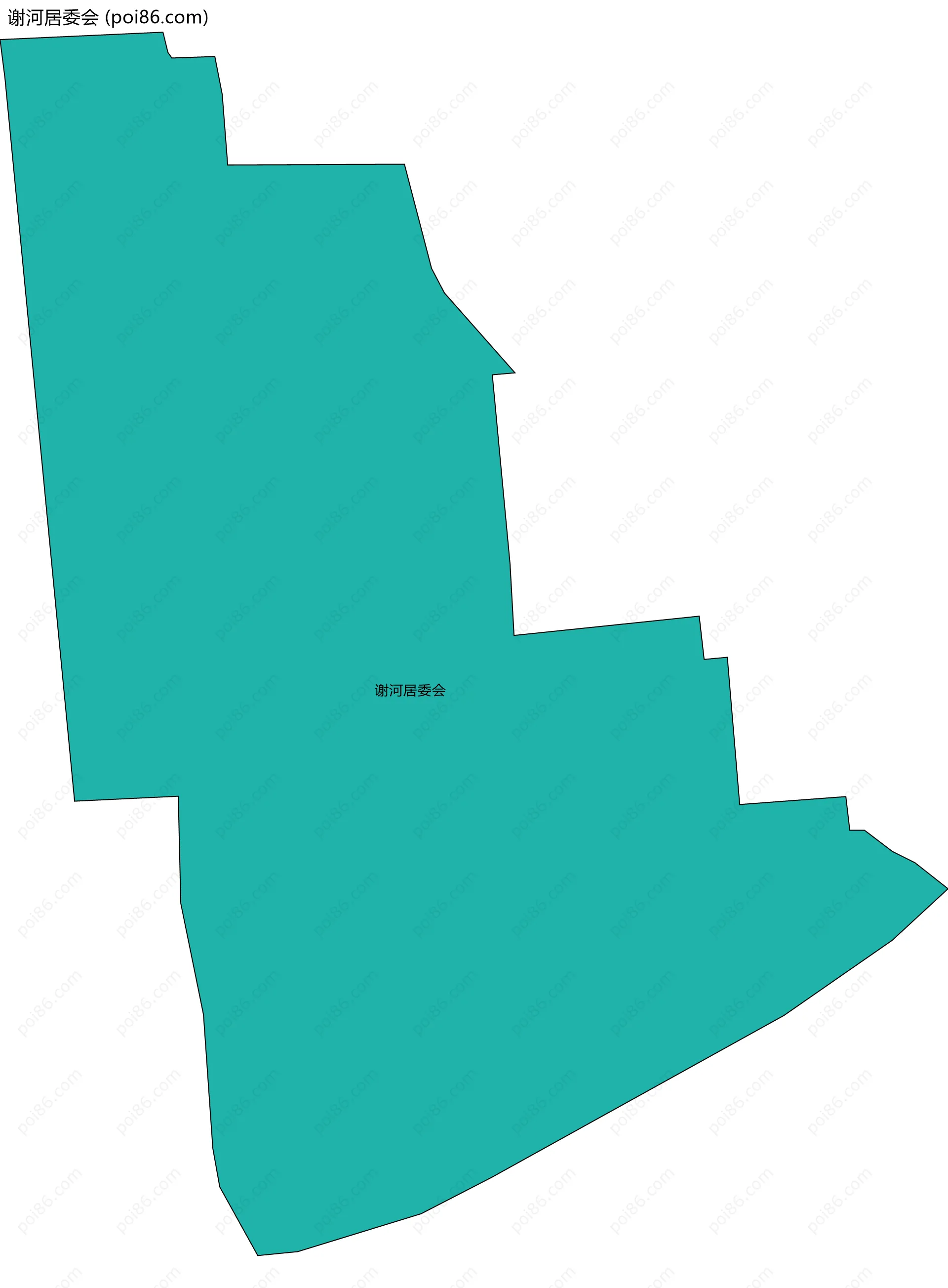 谢河居委会边界地图