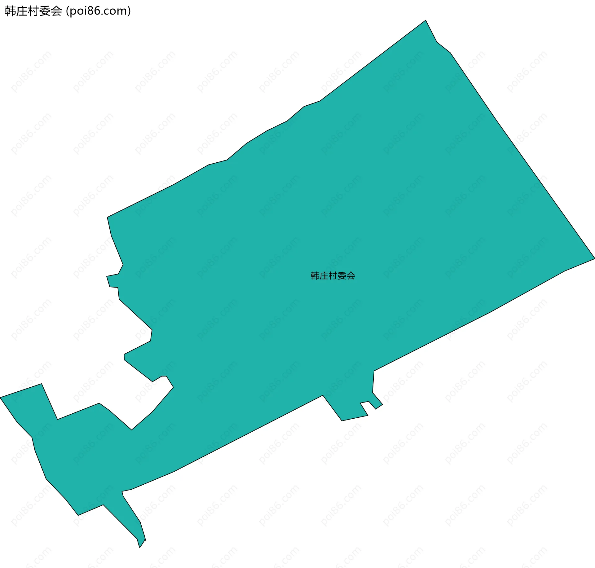 韩庄村委会边界地图