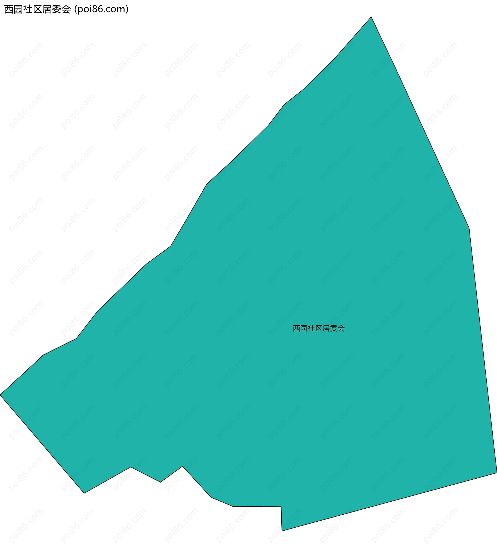 西园社区居委会边界地图