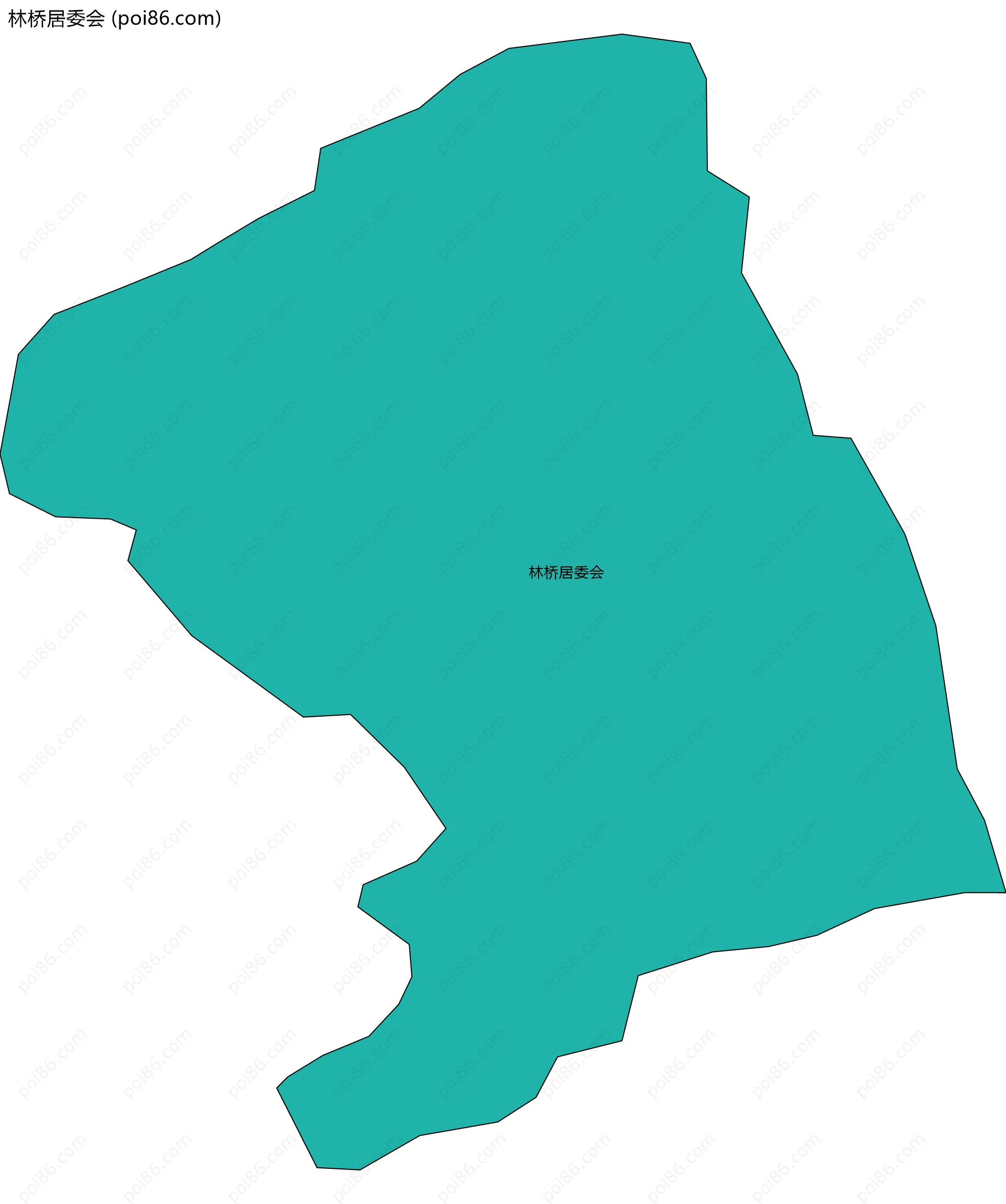林桥居委会边界地图