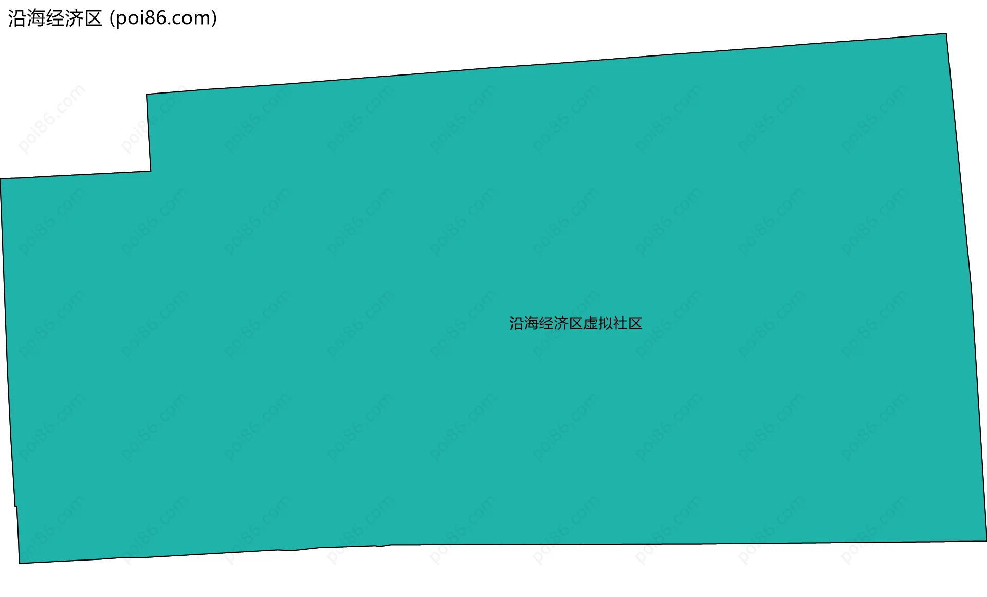 沿海经济区边界地图(五级行政区划)