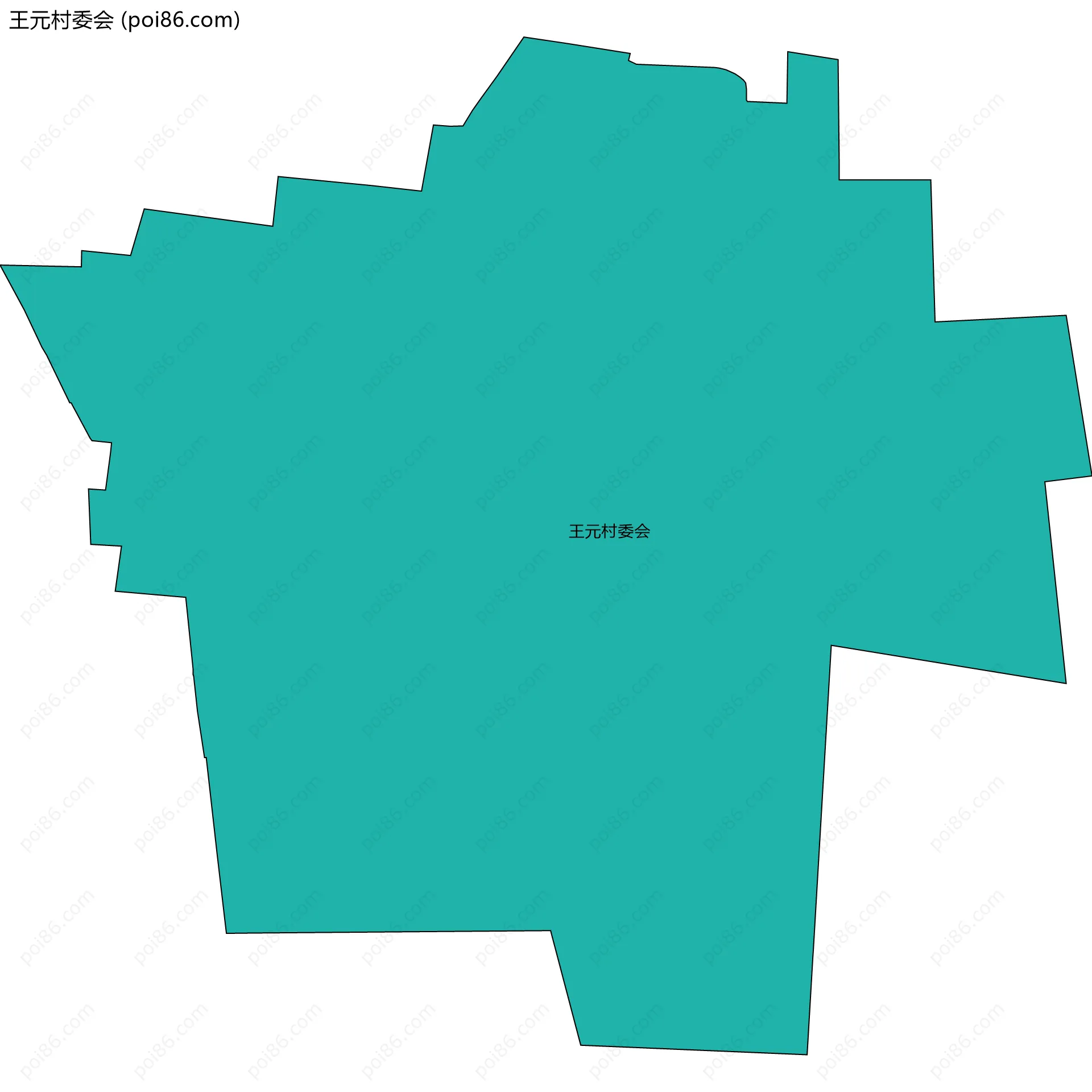 王元村委会边界地图