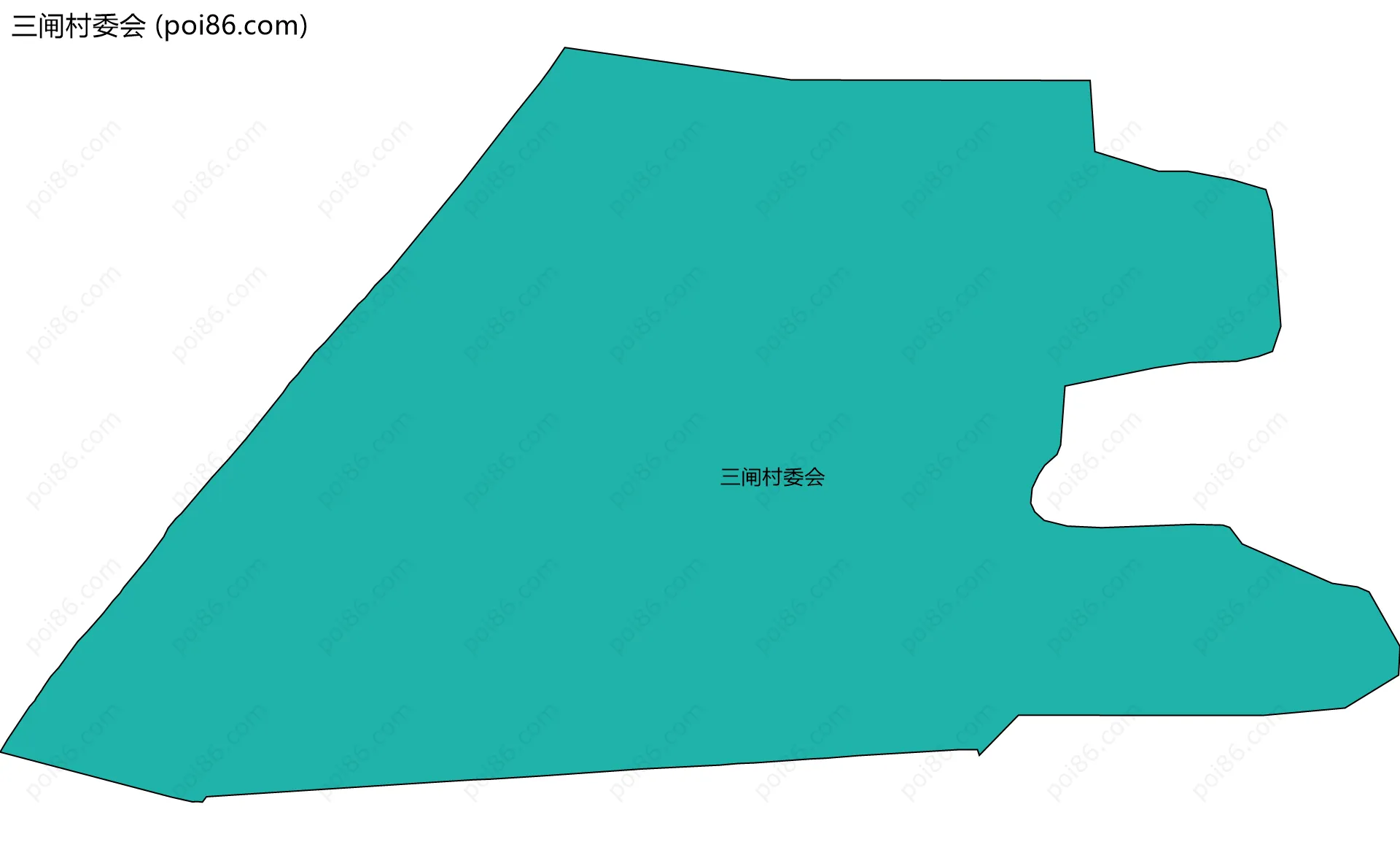 三闸村委会边界地图