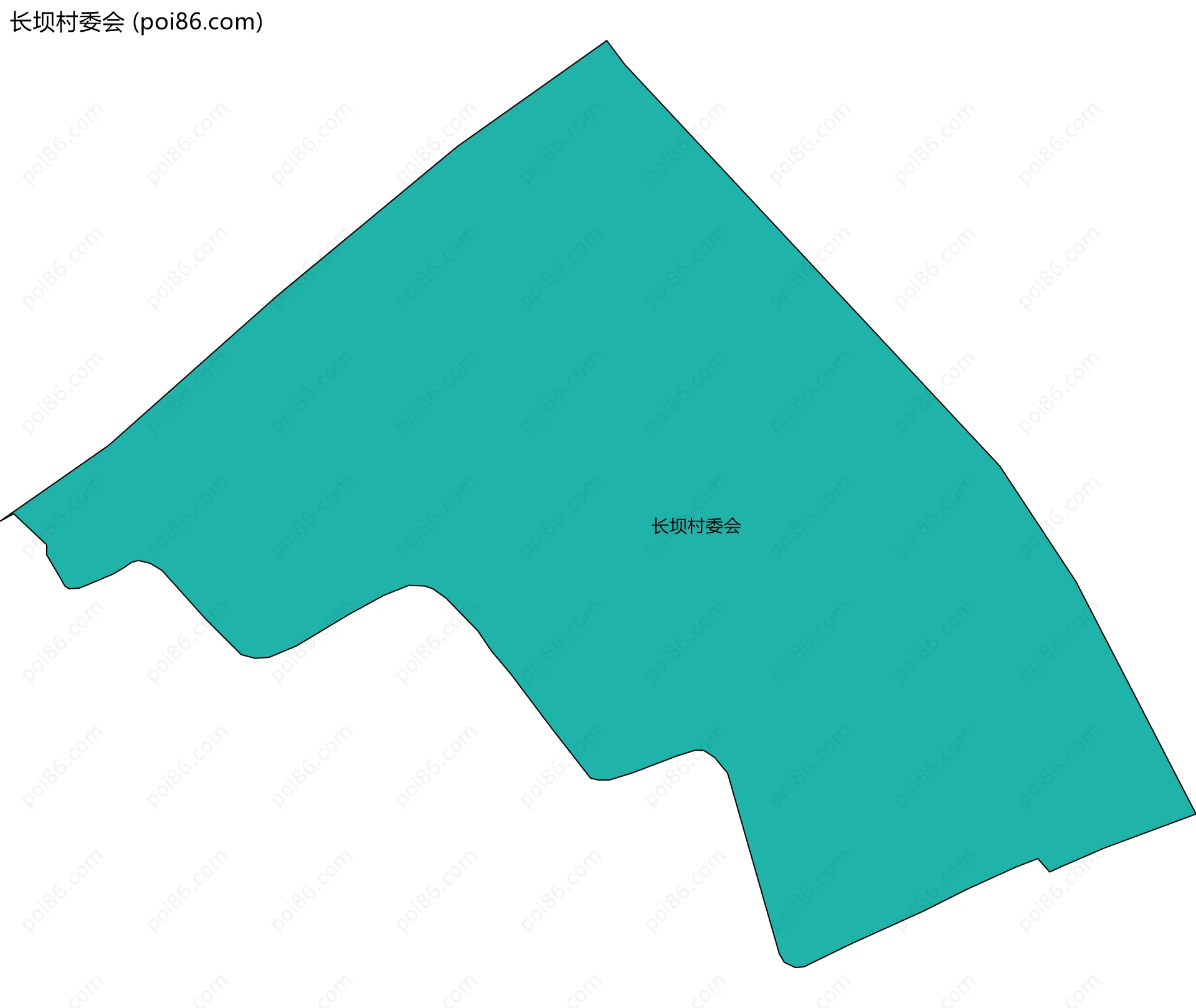 长坝村委会边界地图