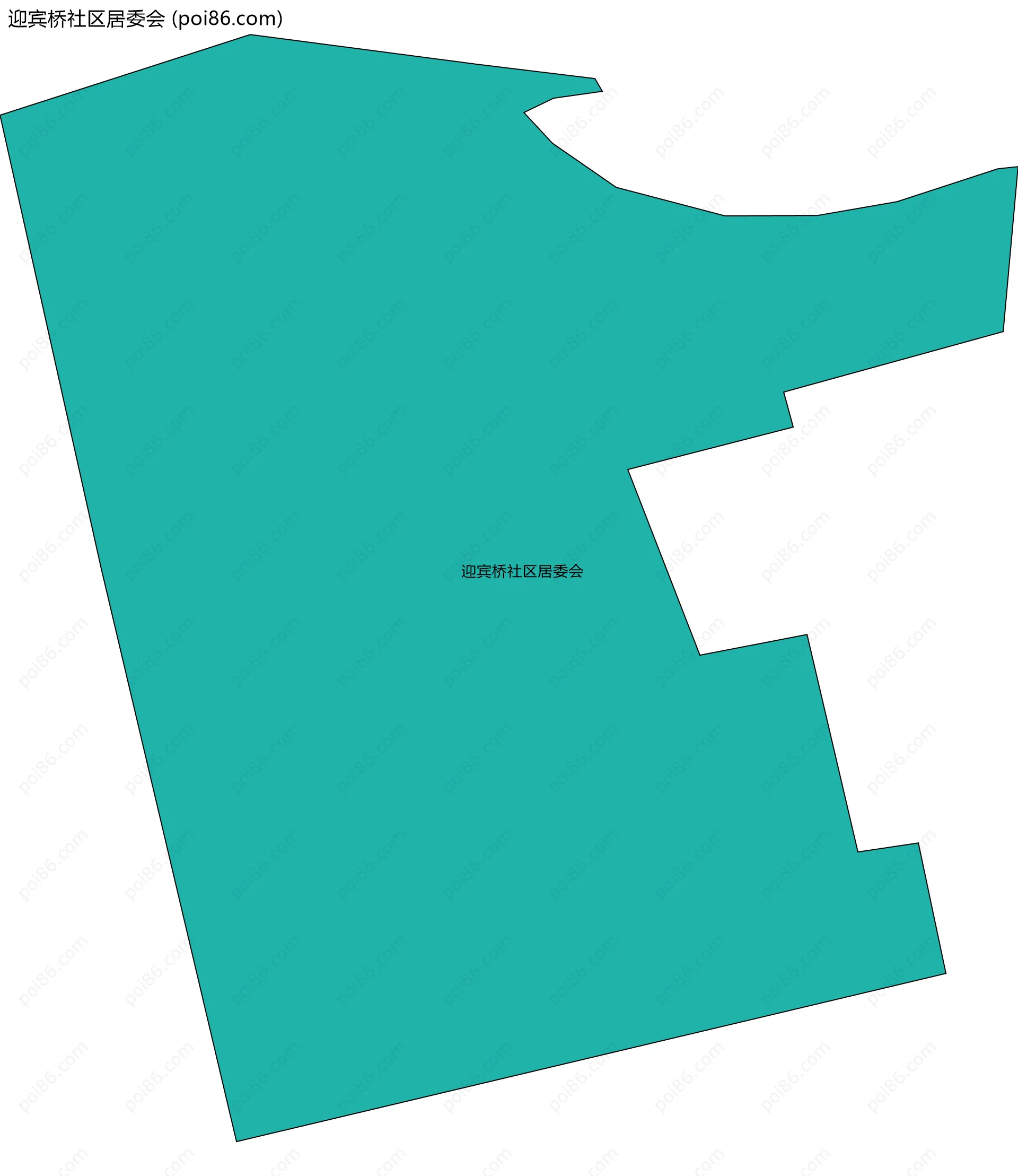 迎宾桥社区居委会边界地图