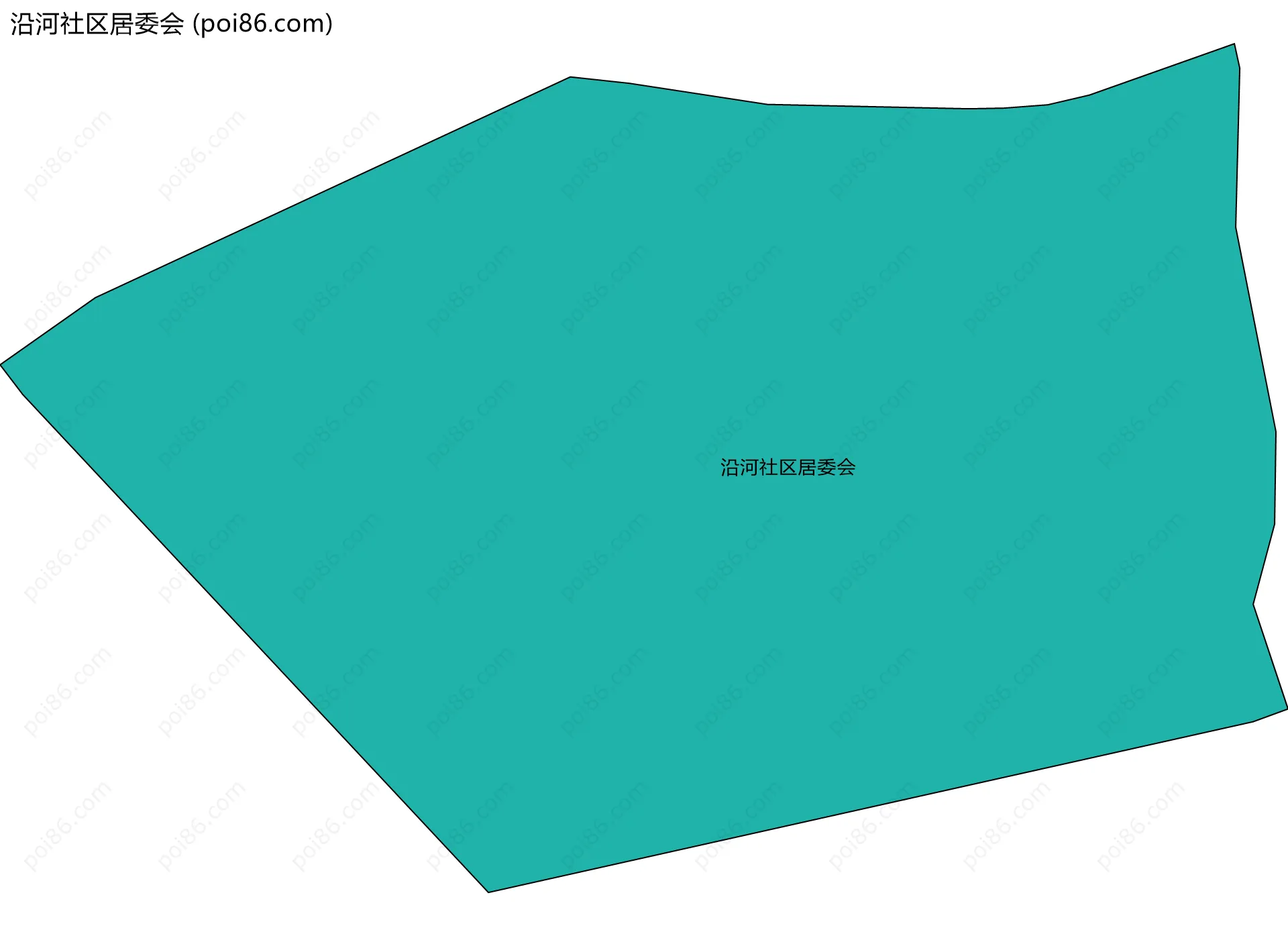 沿河社区居委会边界地图