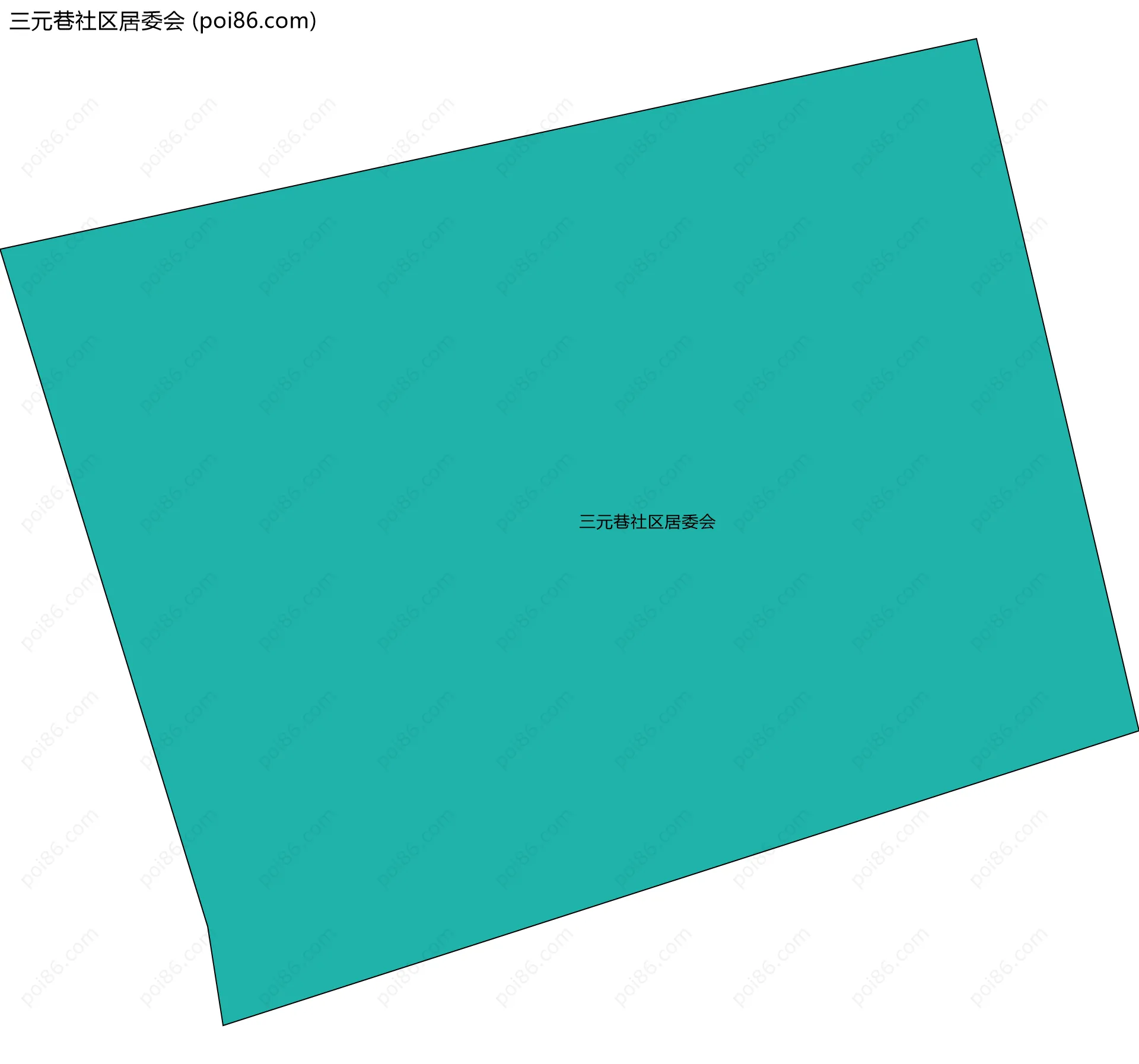 三元巷社区居委会边界地图