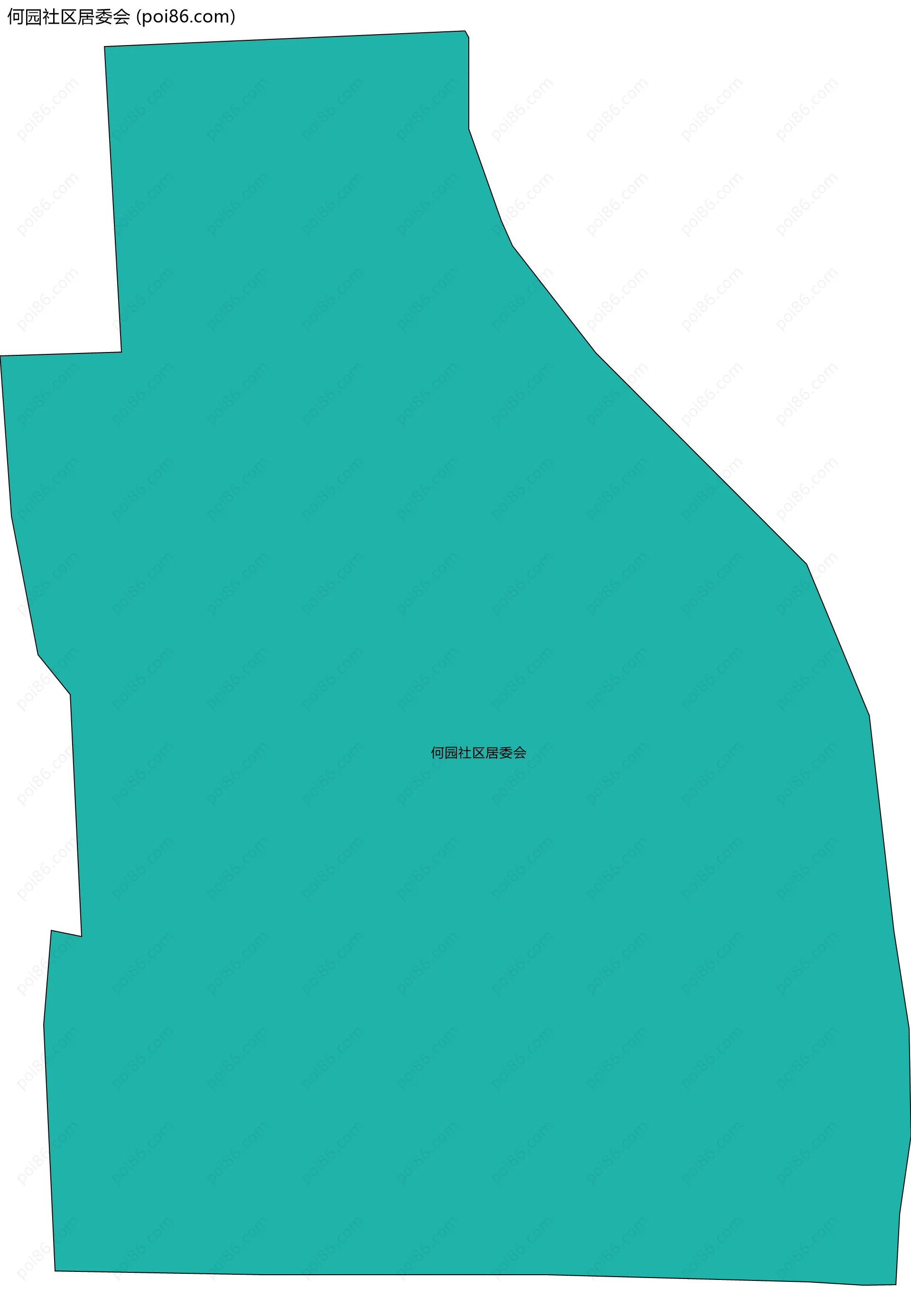 何园社区居委会边界地图