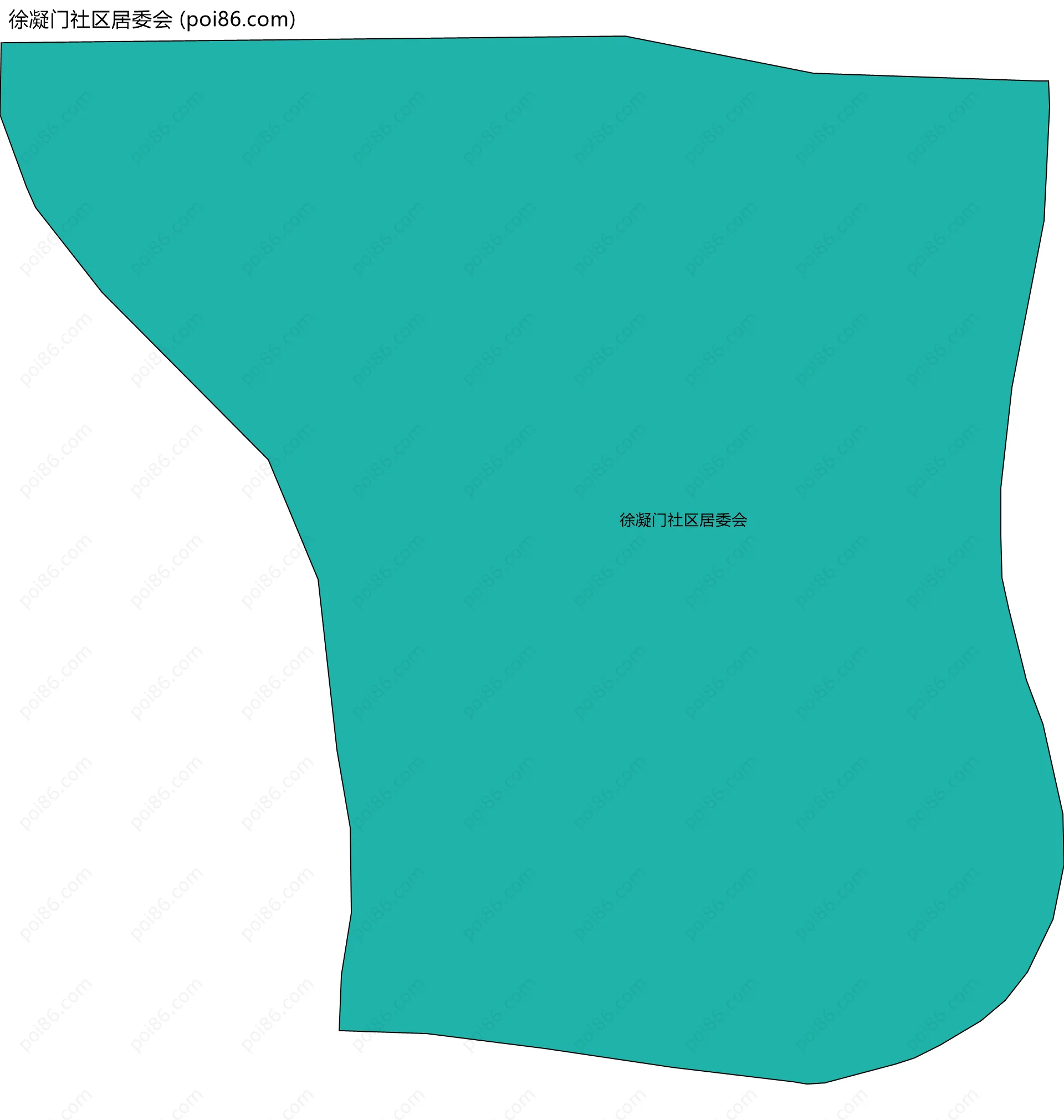 徐凝门社区居委会边界地图