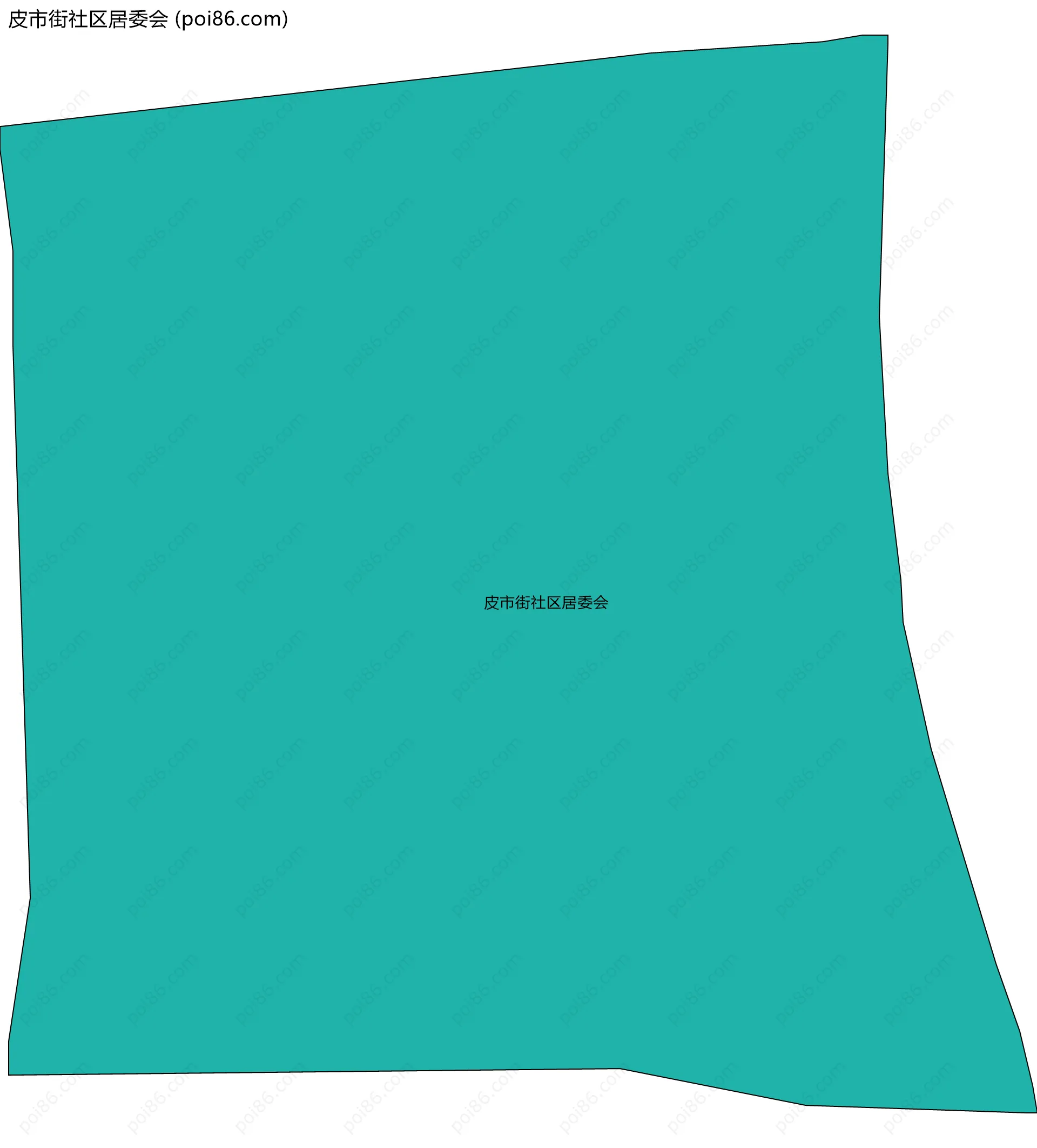 皮市街社区居委会边界地图