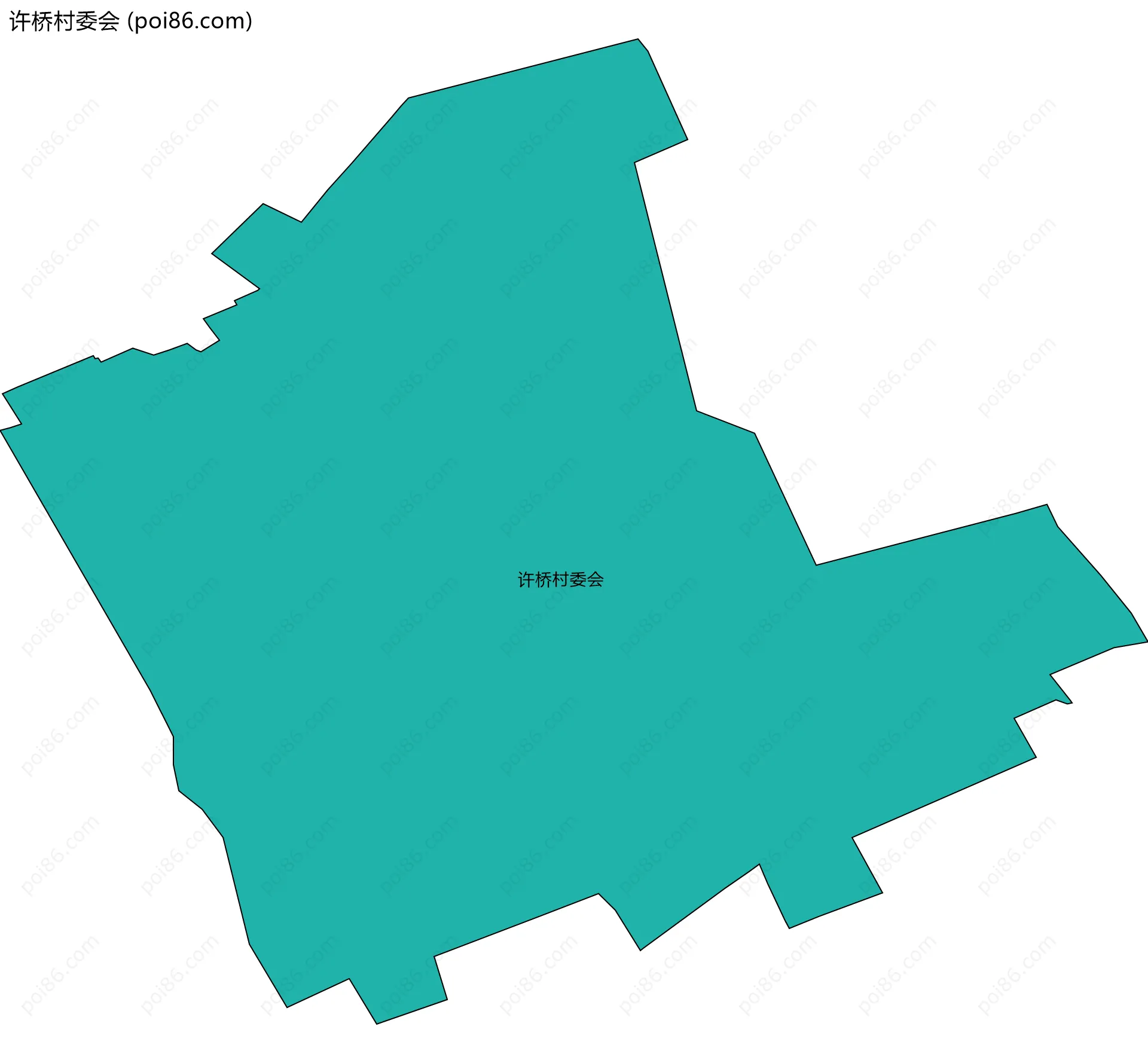 许桥村委会边界地图