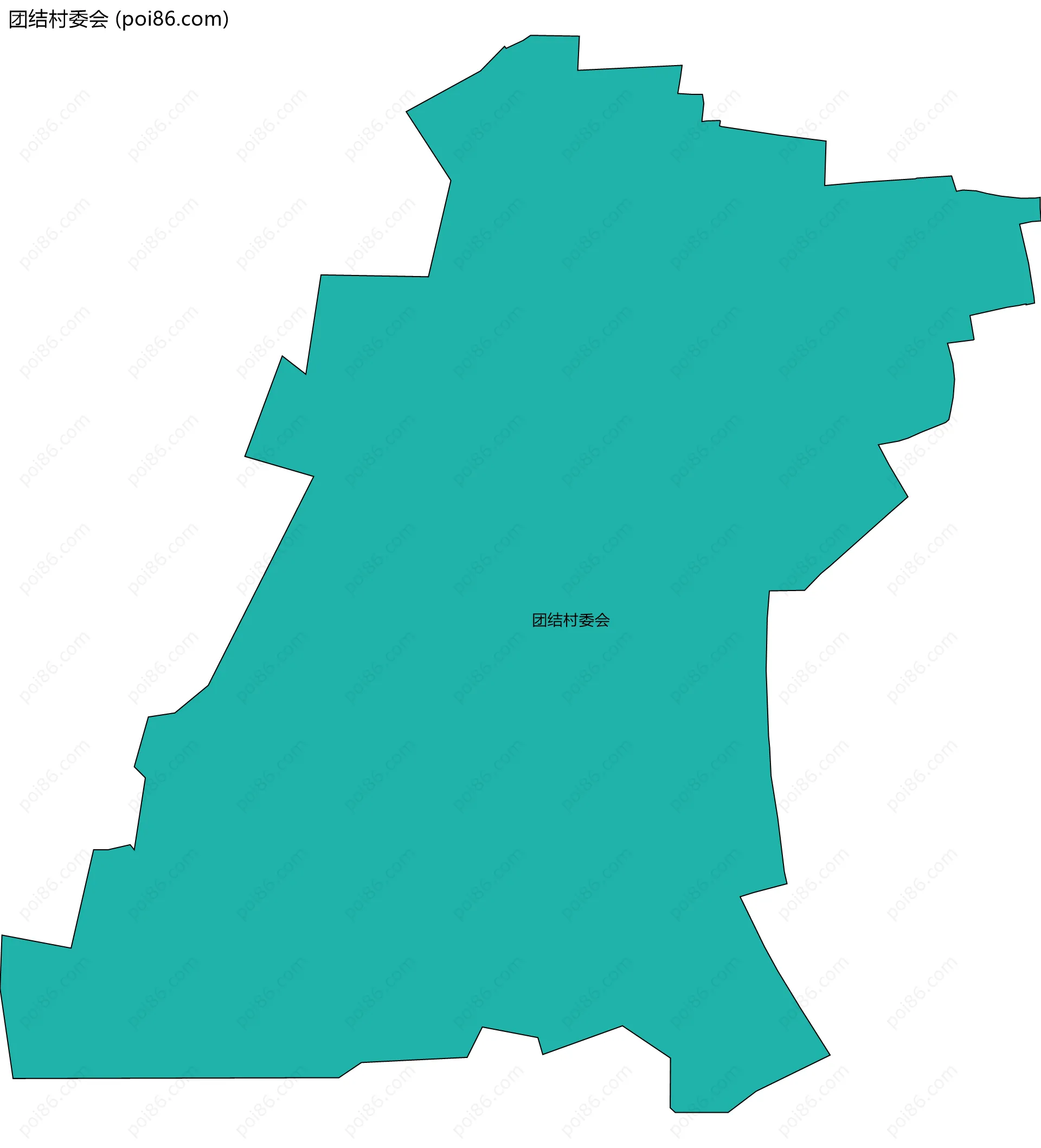 团结村委会边界地图