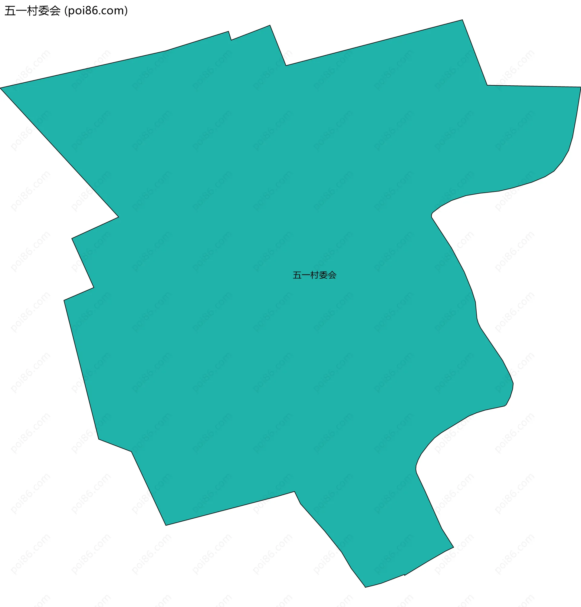 五一村委会边界地图