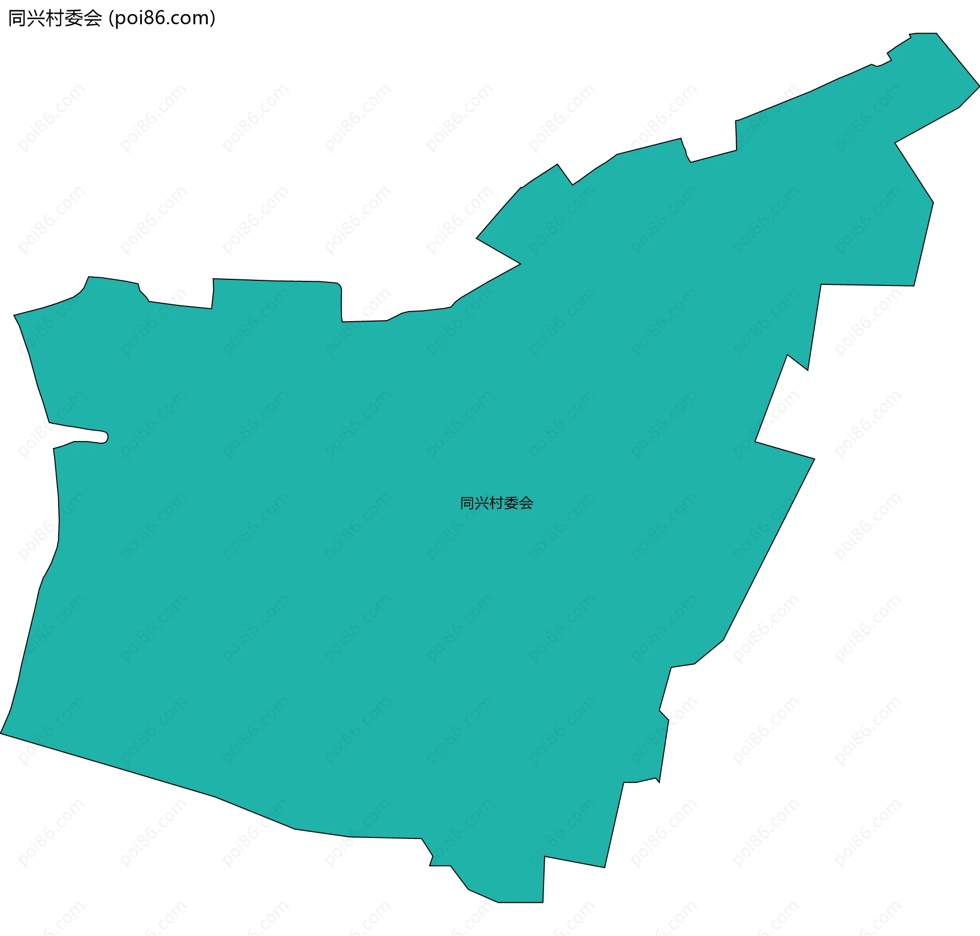 同兴村委会边界地图