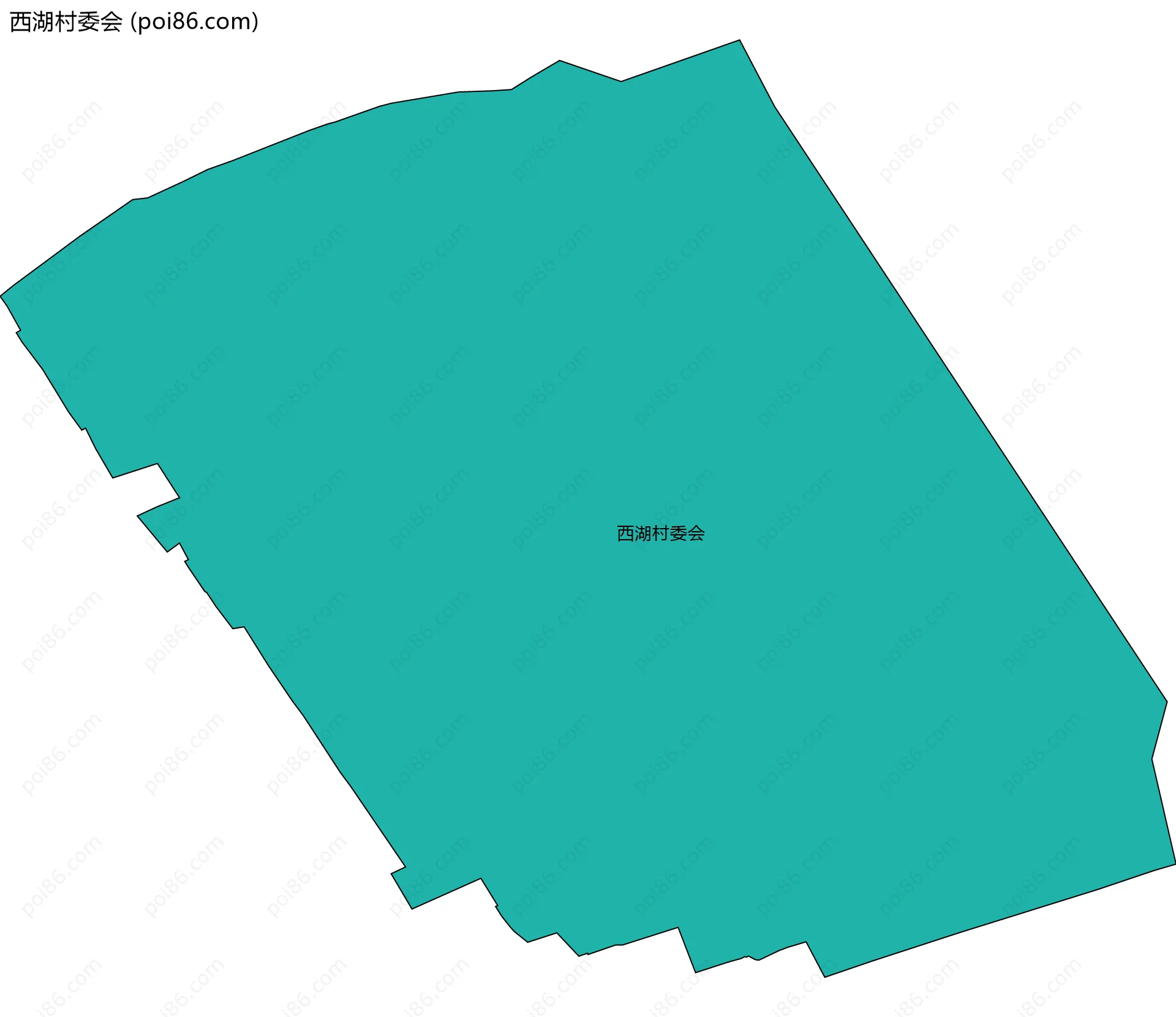 西湖村委会边界地图