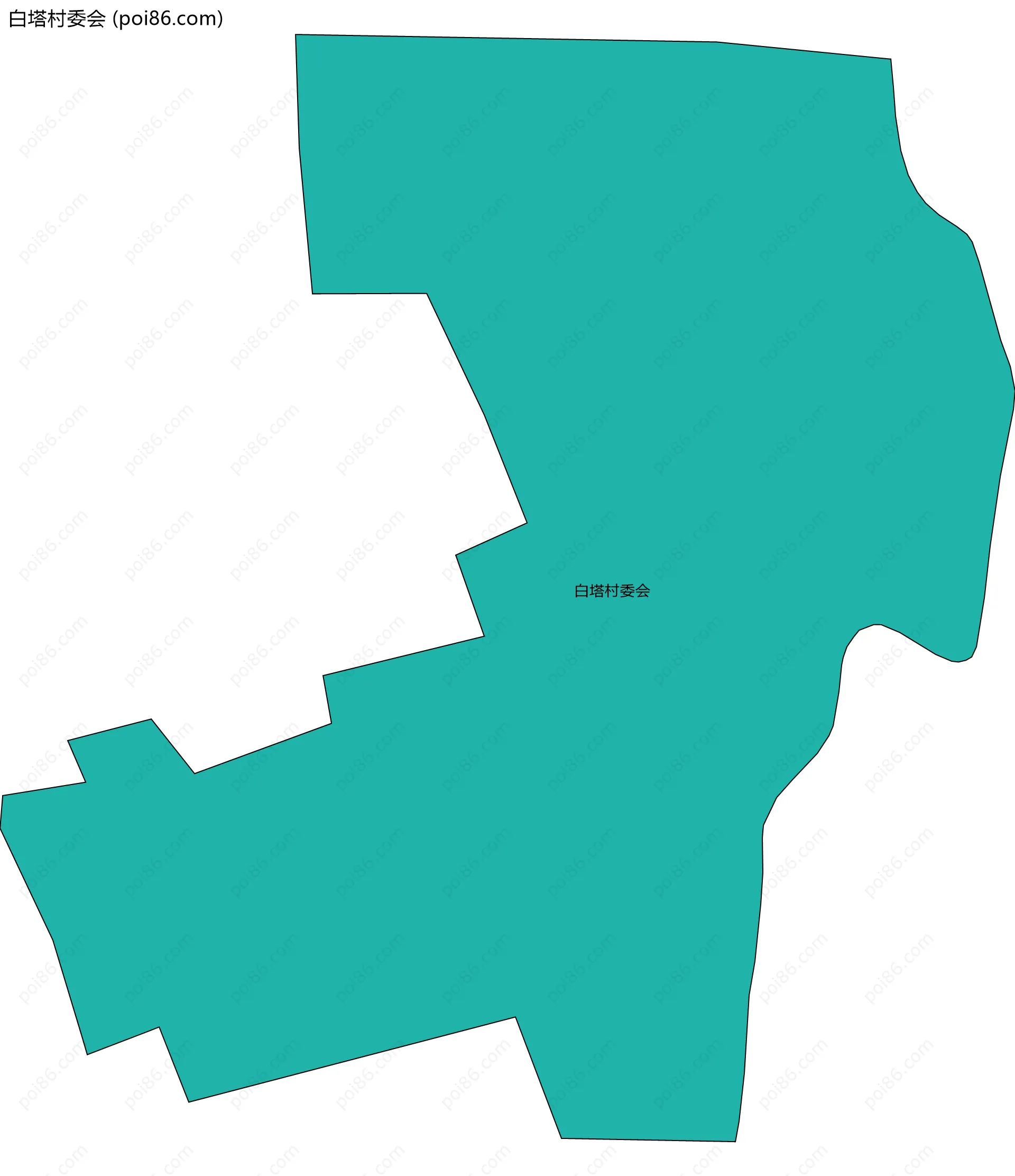 白塔村委会边界地图