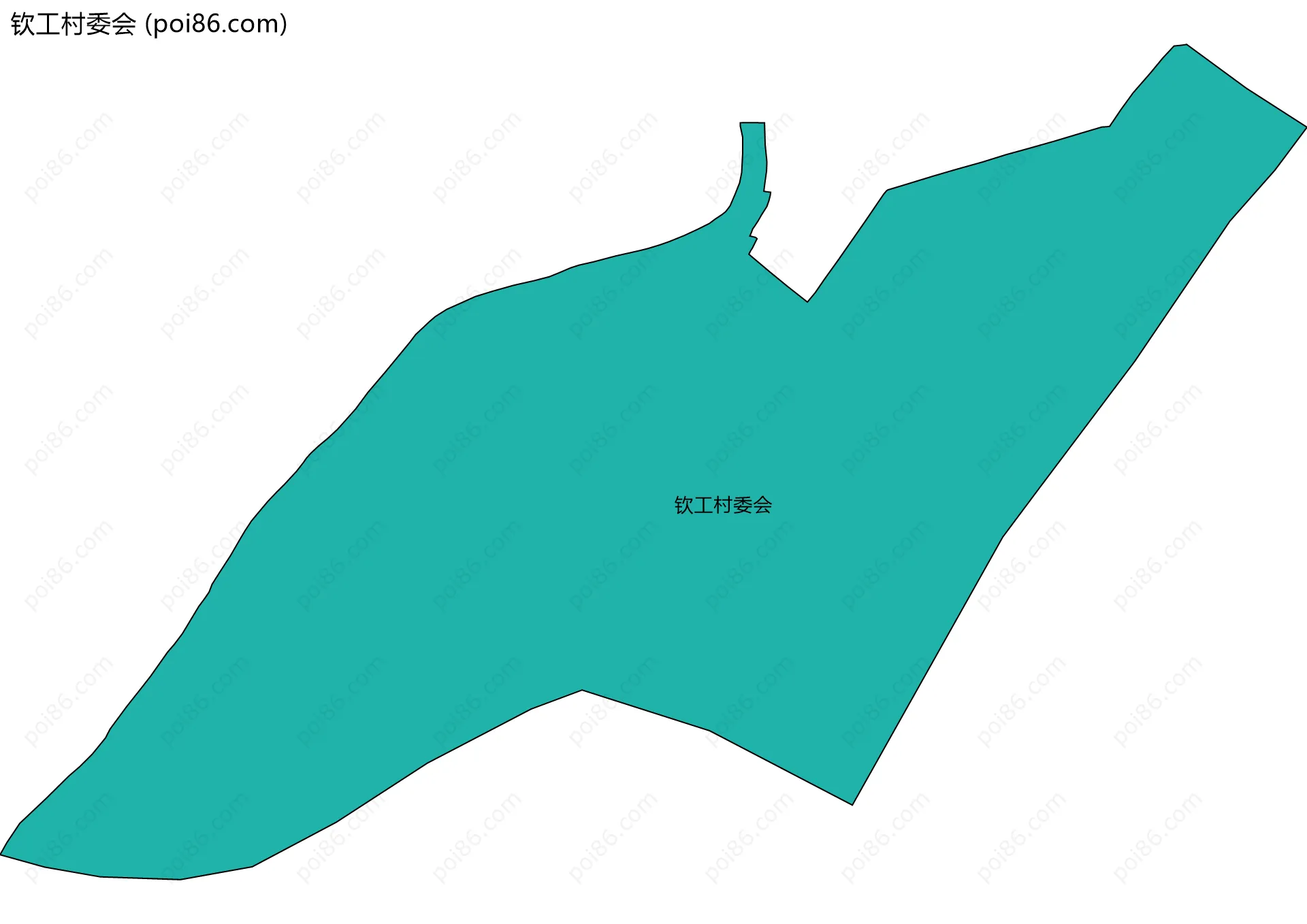 钦工村委会边界地图