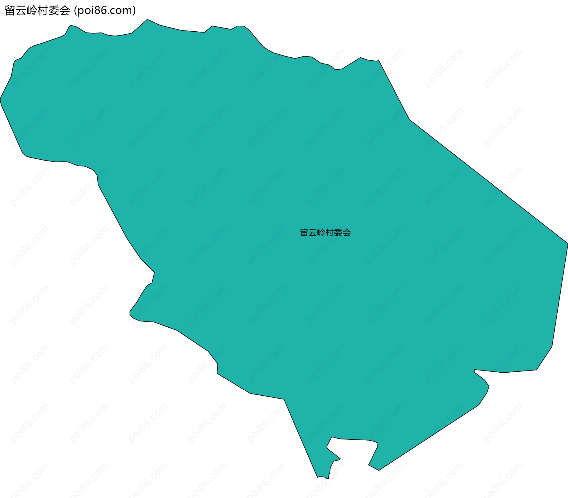 留云岭村委会边界地图