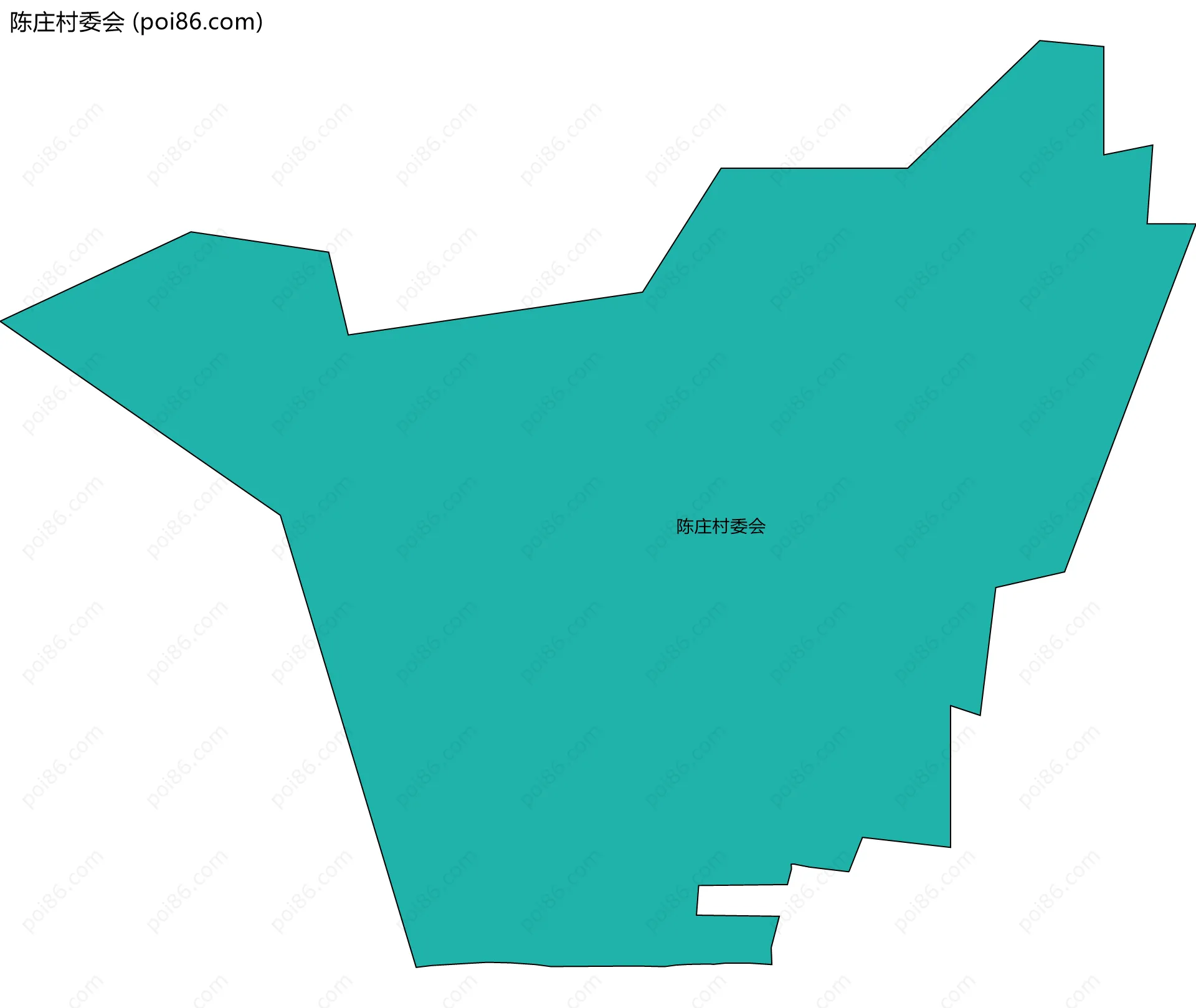 陈庄村委会边界地图