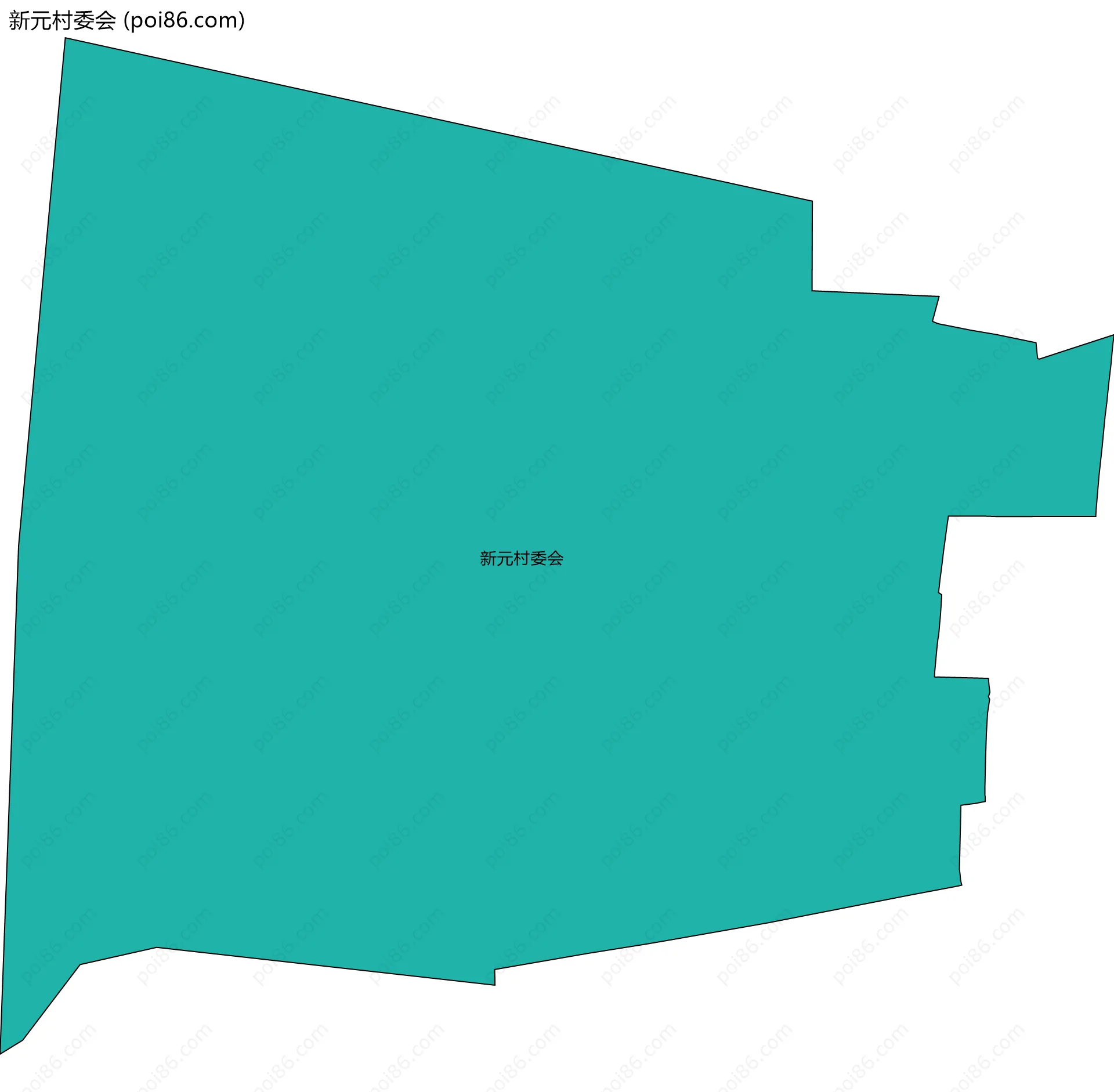 新元村委会边界地图