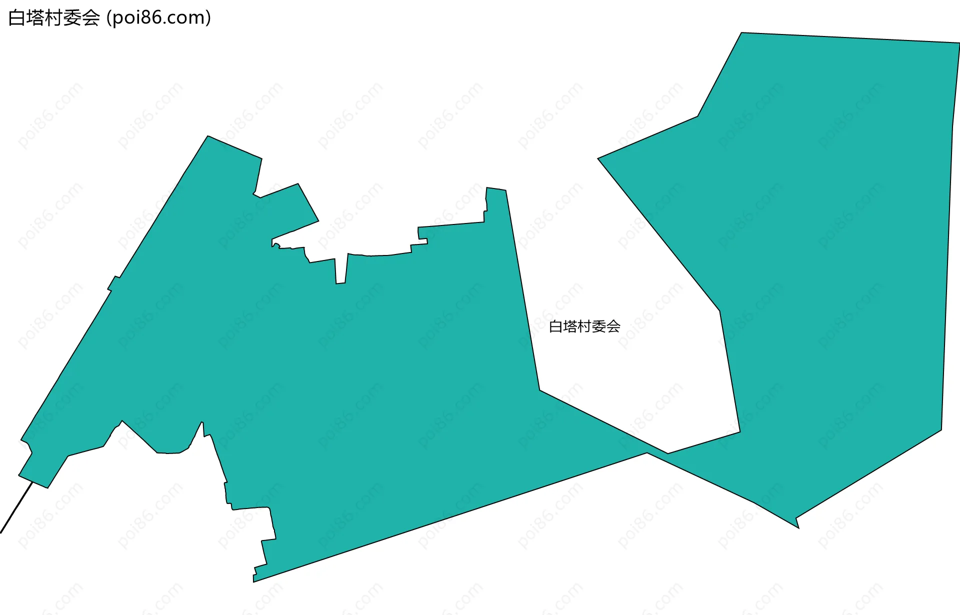 白塔村委会边界地图
