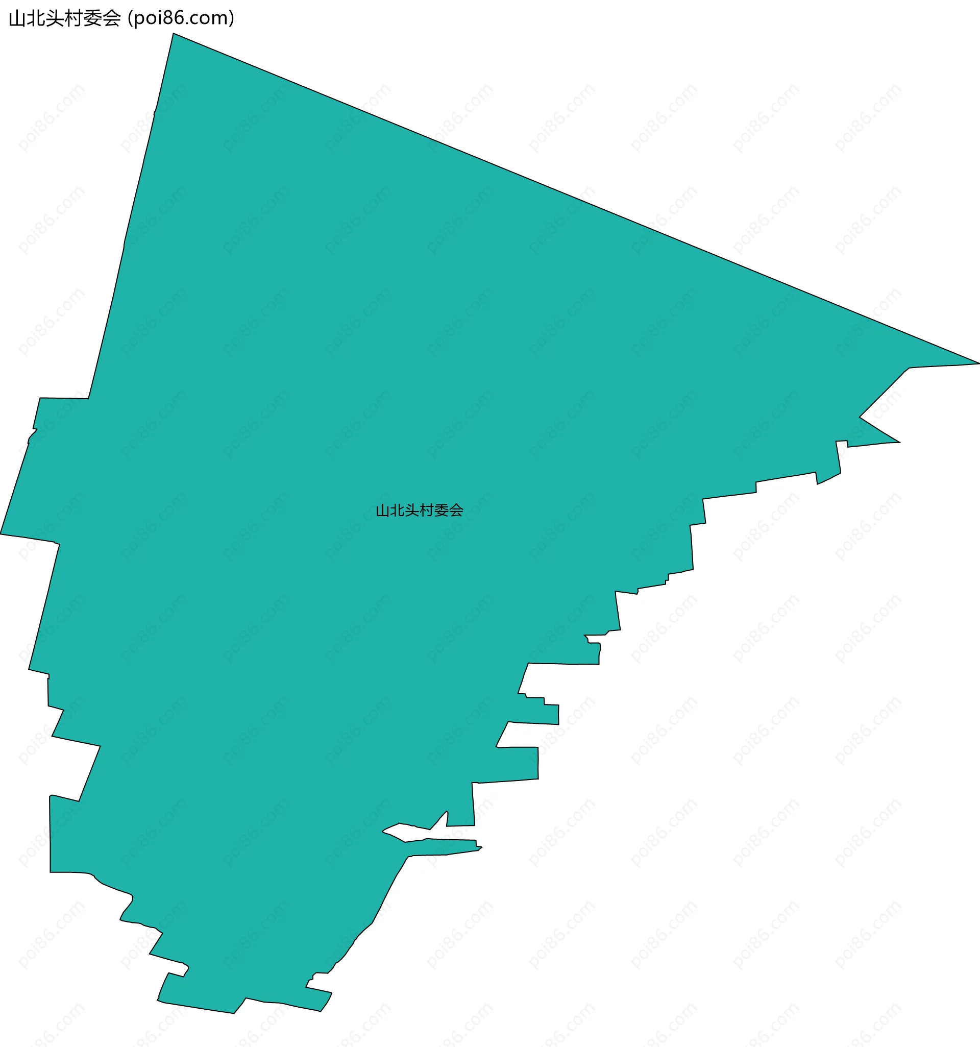 山北头村委会边界地图