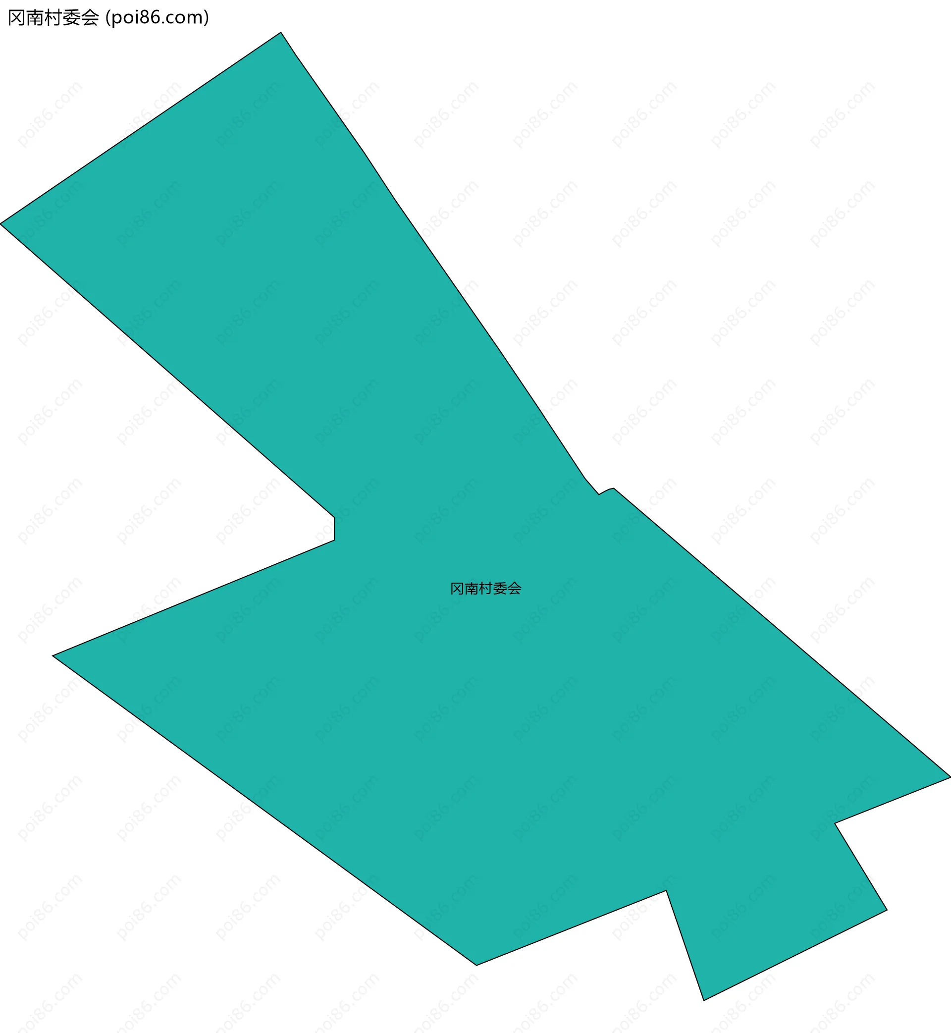 冈南村委会边界地图