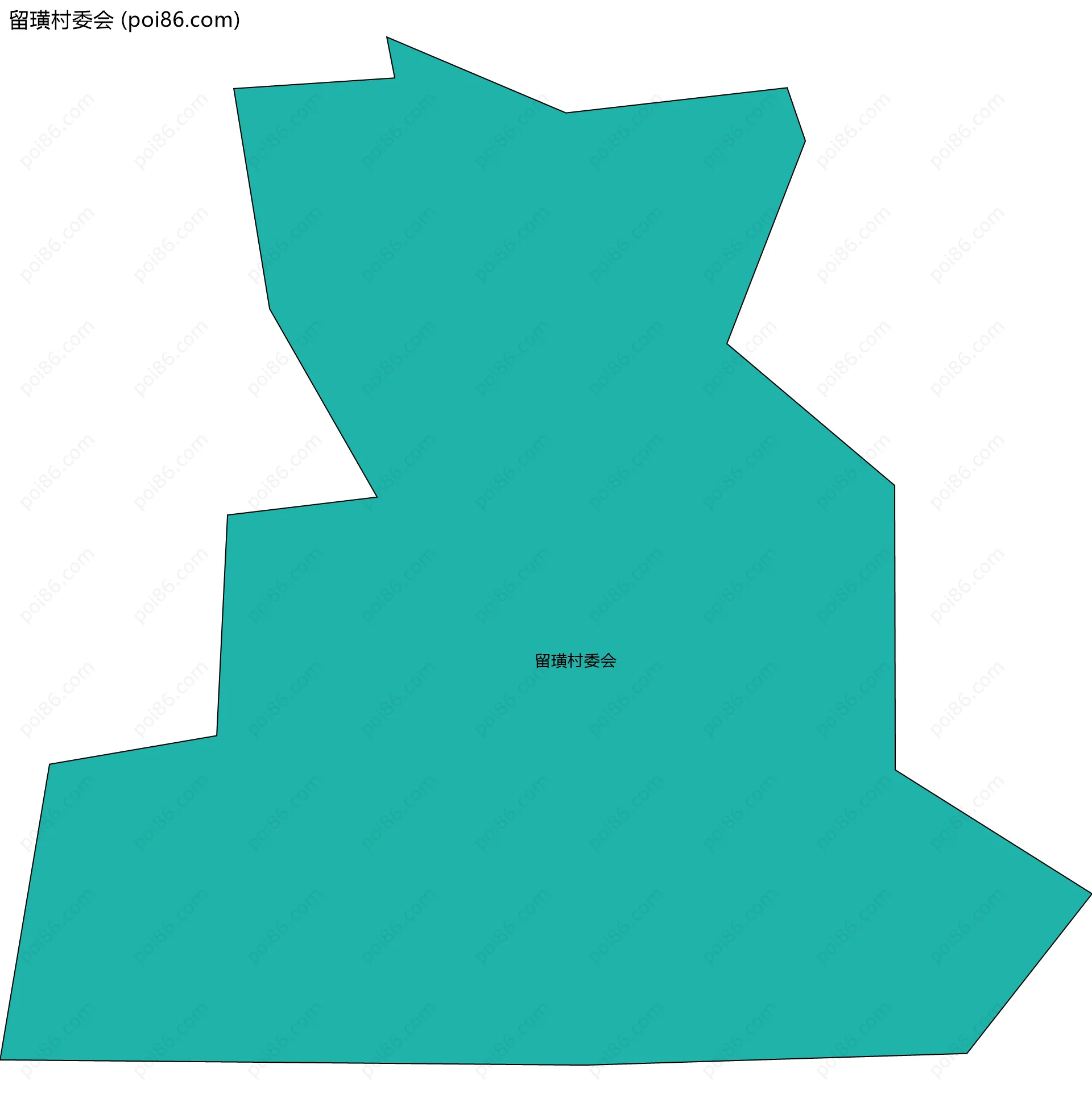 留璜村委会边界地图