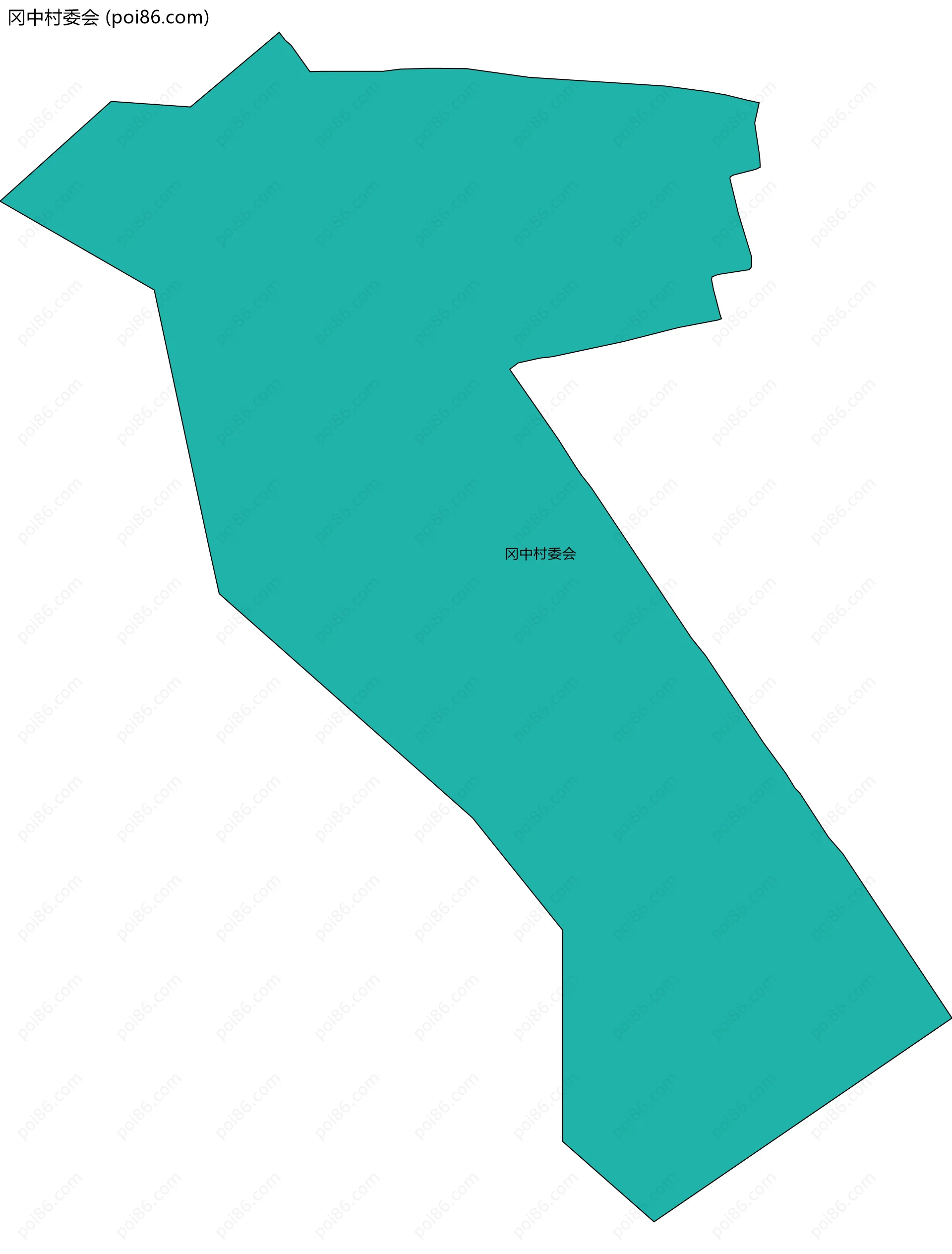 冈中村委会边界地图