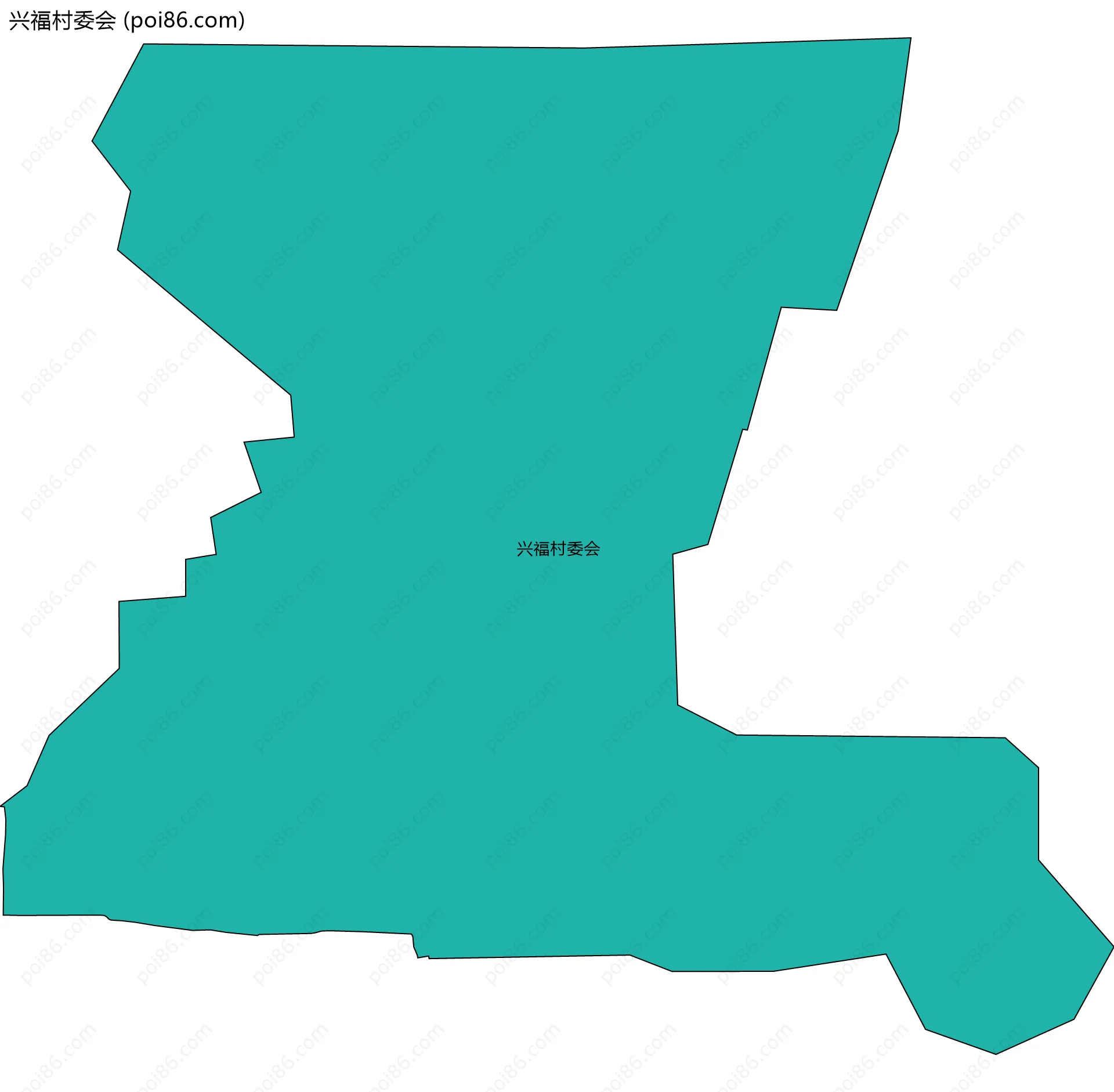 兴福村委会边界地图