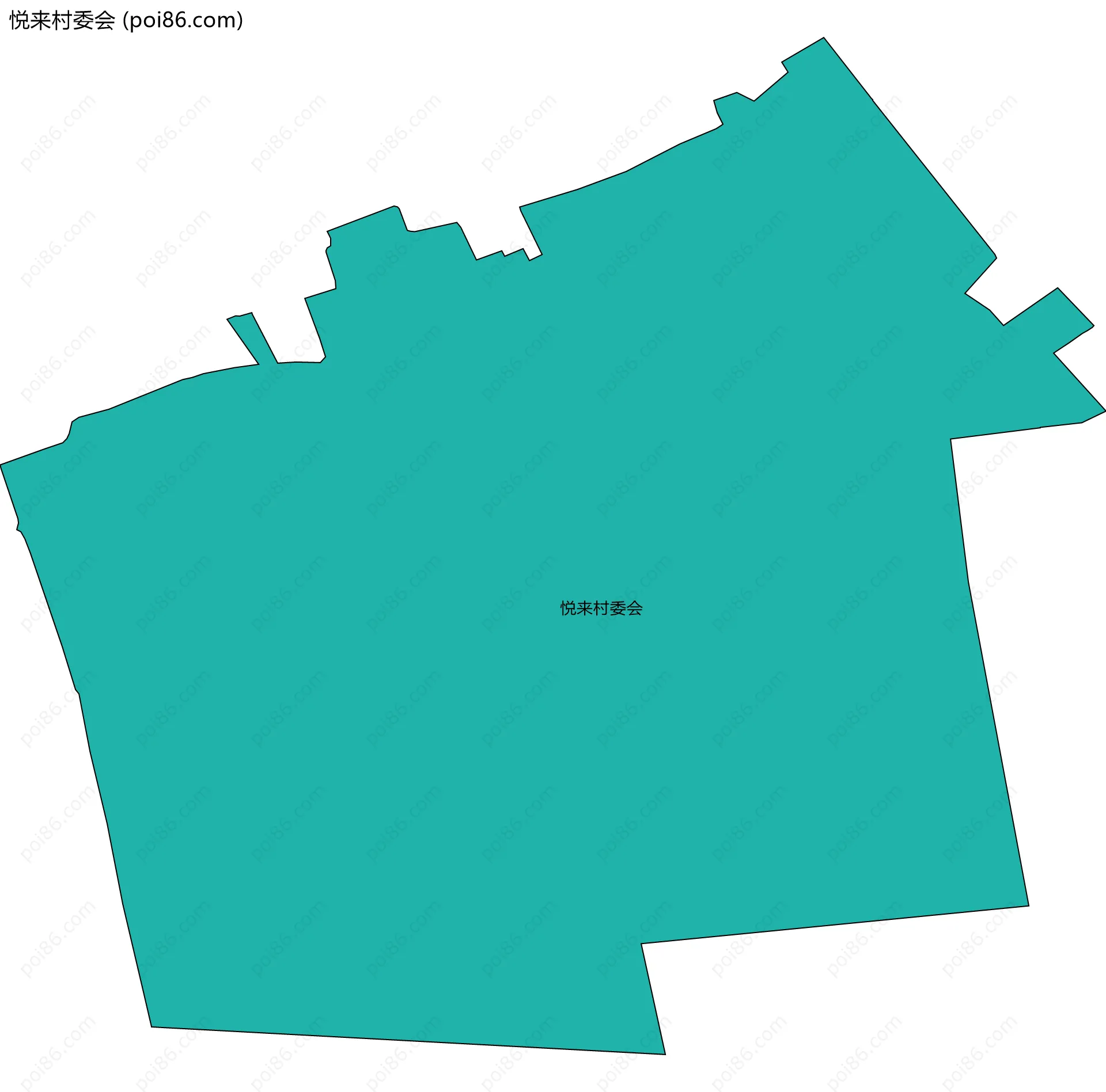 悦来村委会边界地图